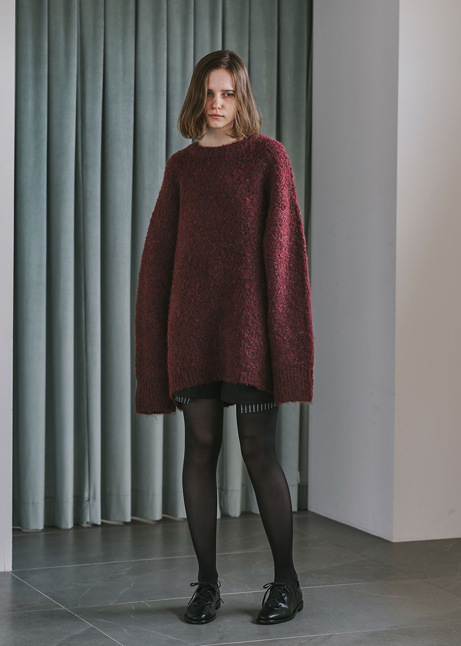 stripe pocket peep tuck chino S/PT