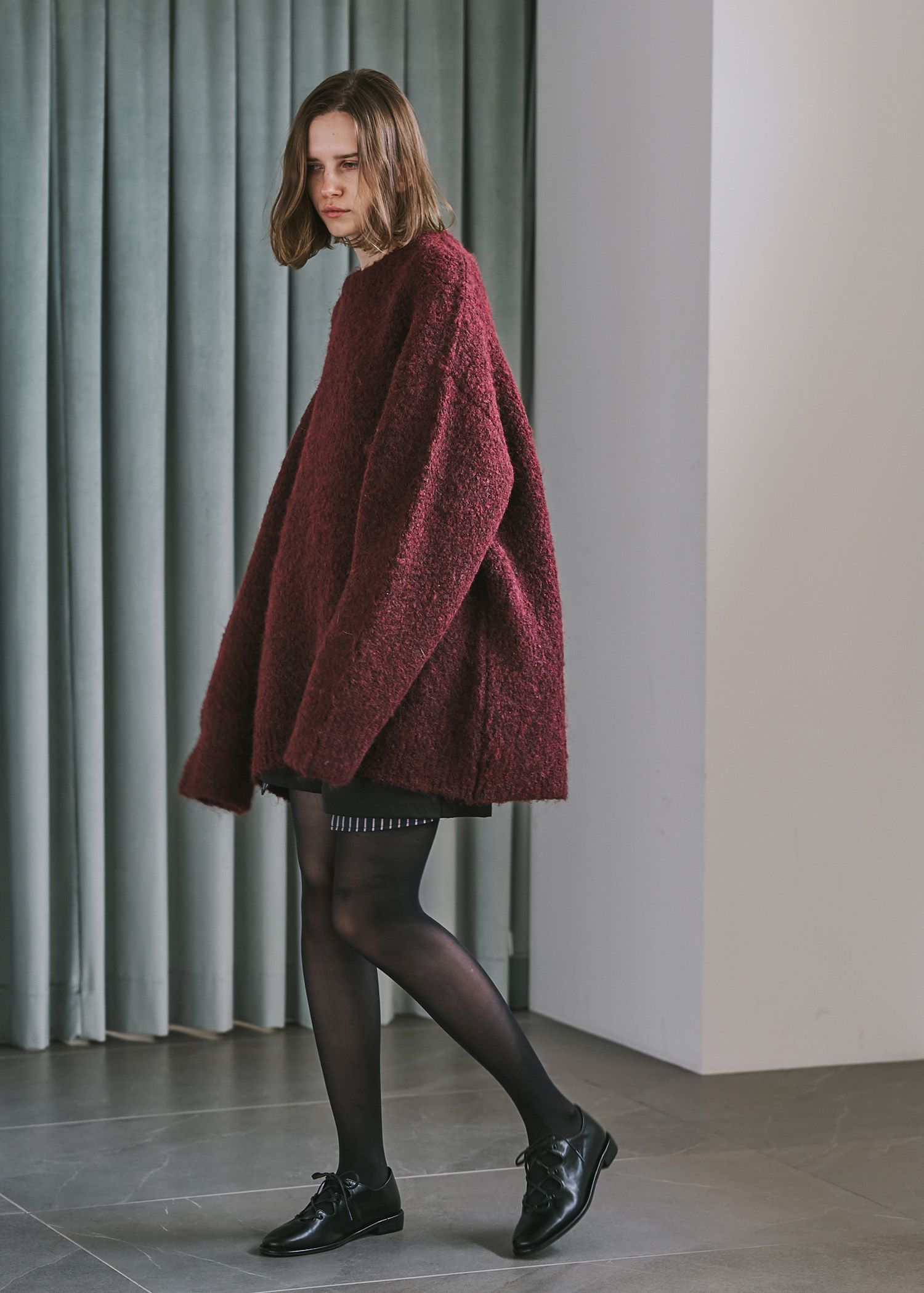 stripe pocket peep tuck chino S/PT