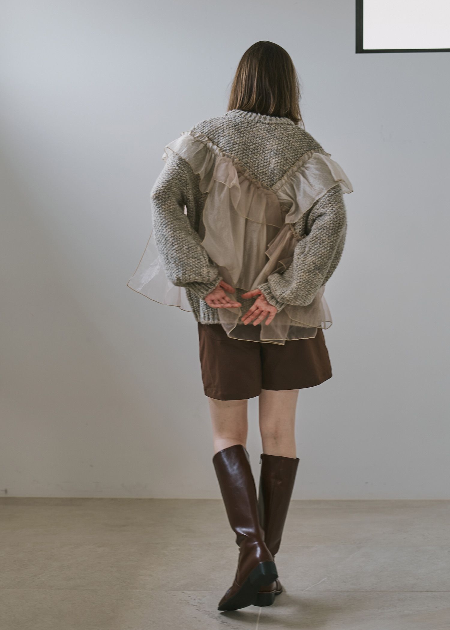 stripe pocket peep tuck chino S/PT