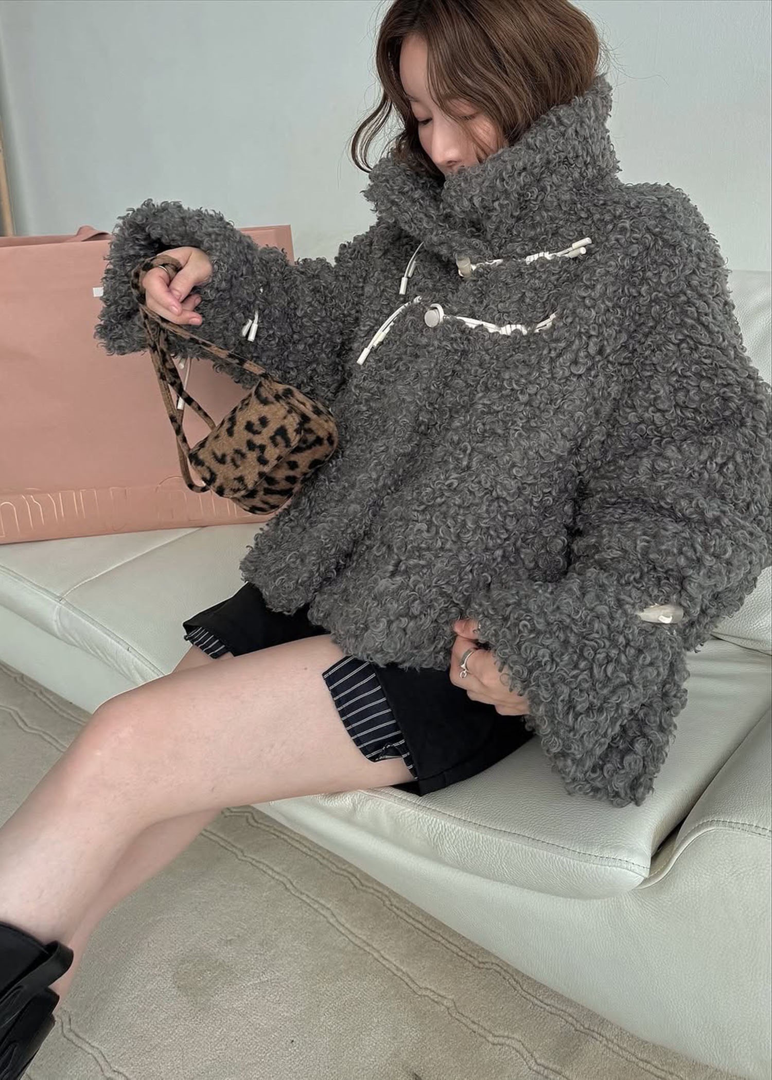 stripe pocket peep tuck chino S/PT