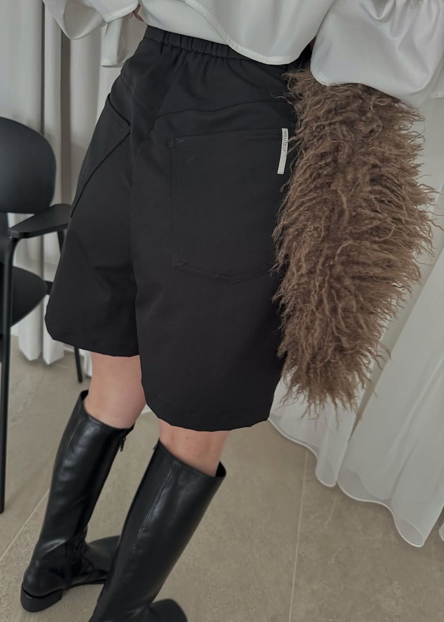 stripe pocket peep tuck chino S/PT