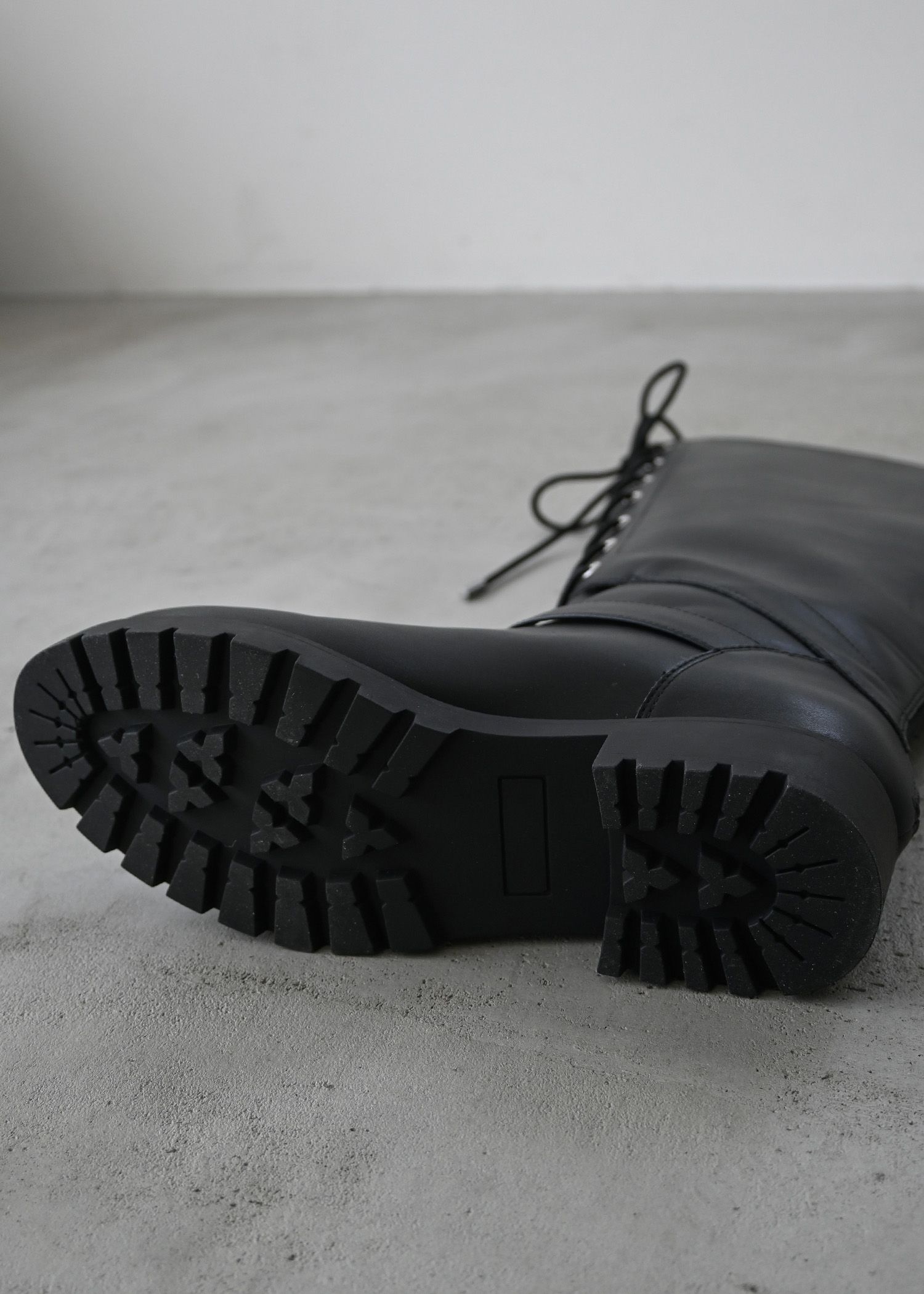 lace up belt design long boots