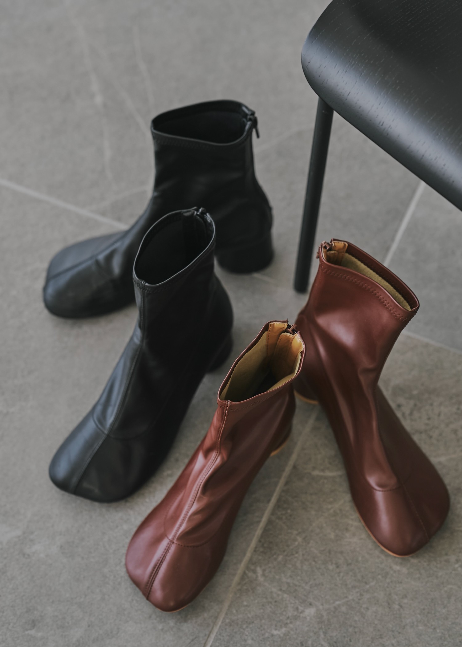 round toe heel boots