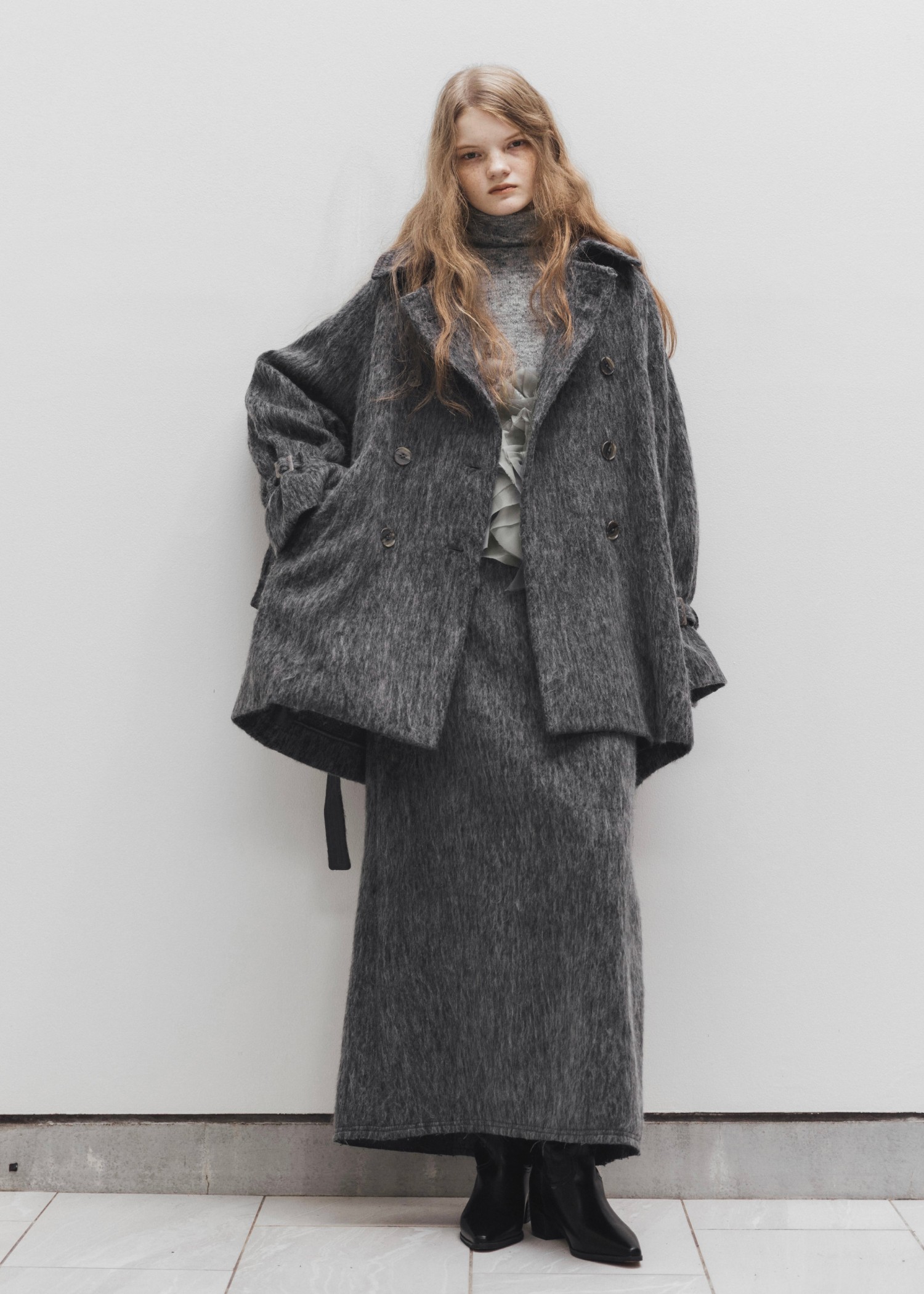 SALEセール美品Mfill エムフィルウールVネックロングジレネイビー40 ご好評につき新色追加！・WEB限定カラーあり・洗える】PRINCE V