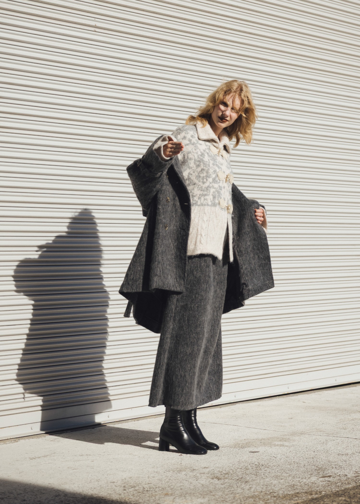 waist frill shaggy pencil SK