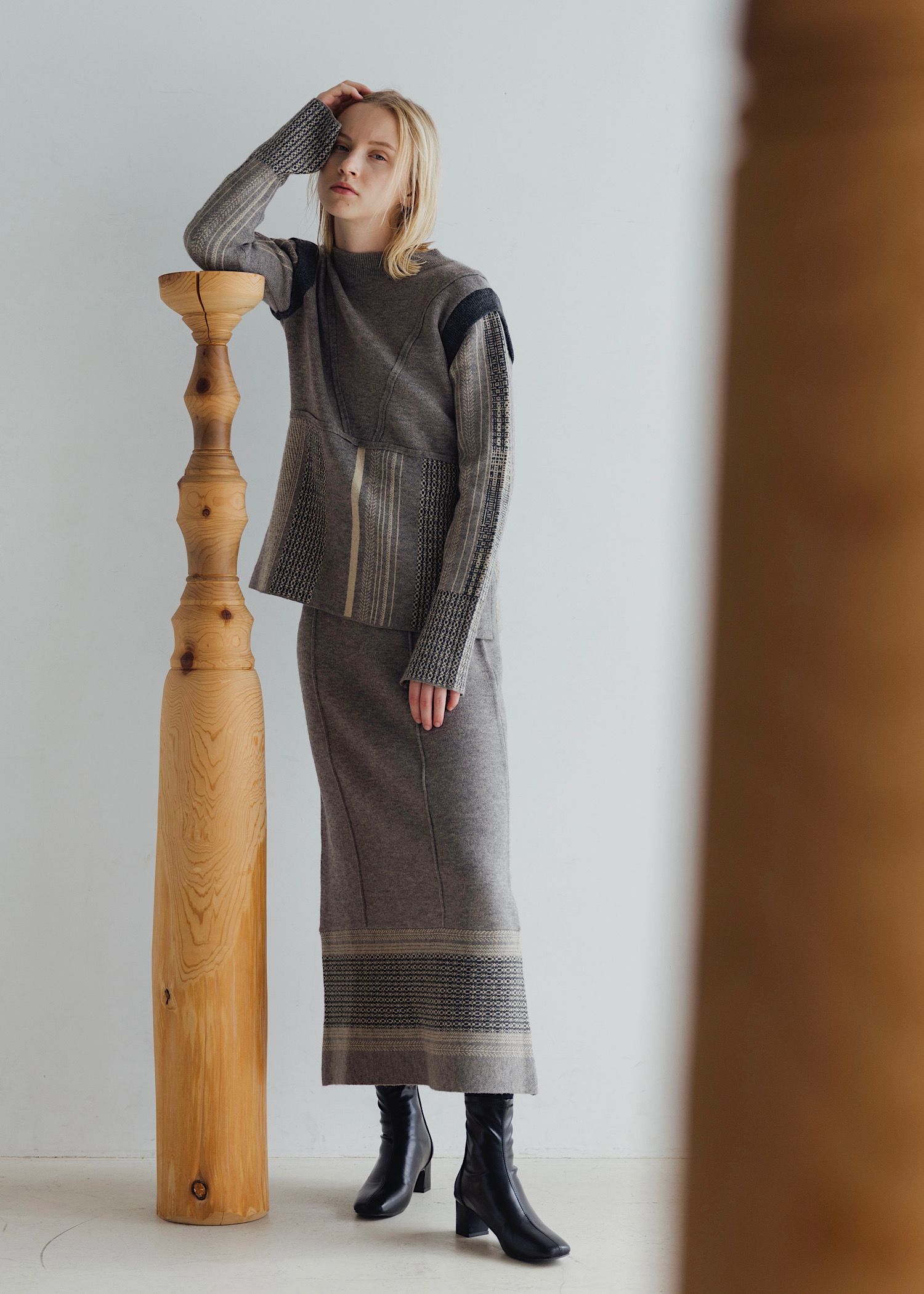 pencil weave placement jacquard knit SK