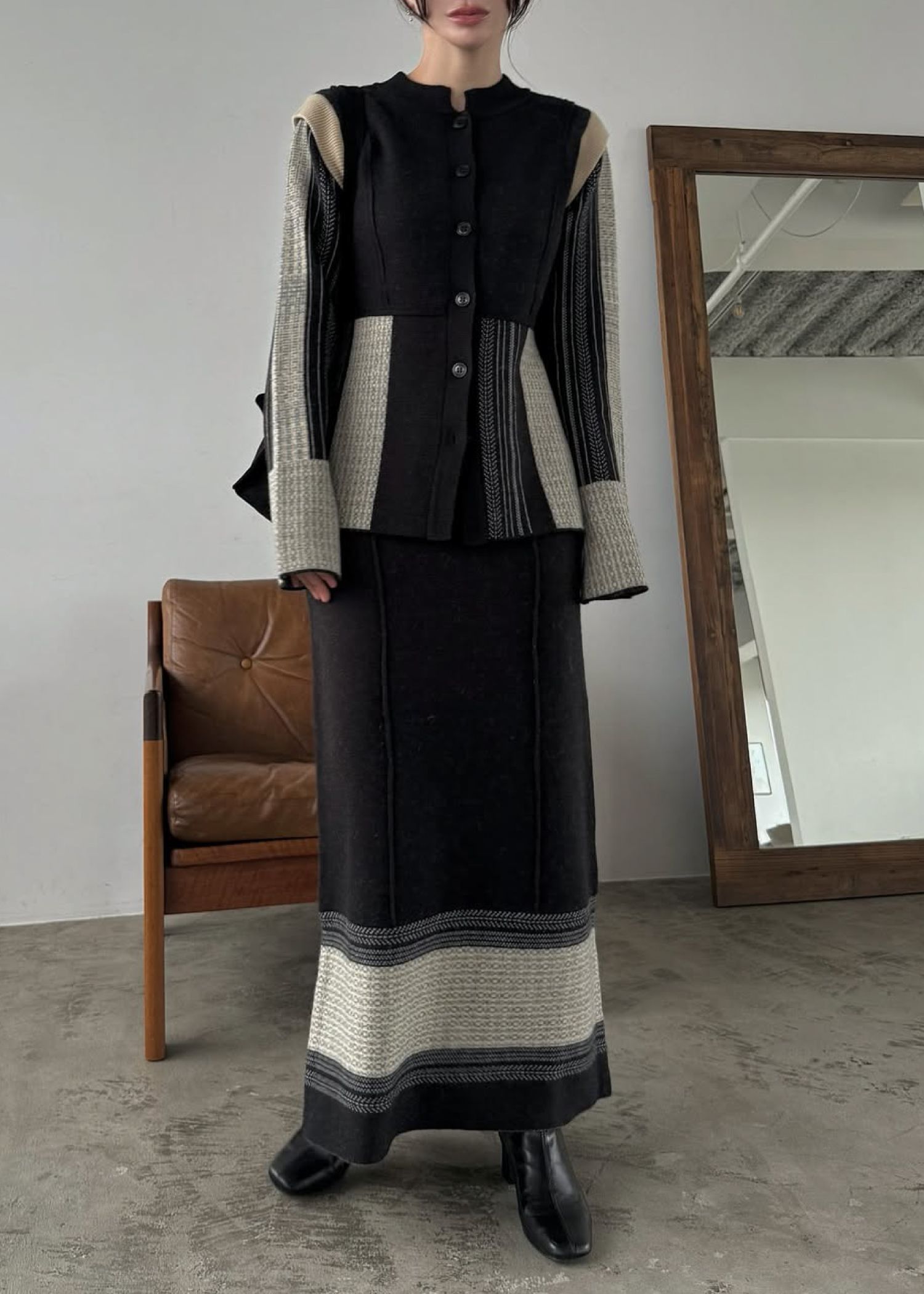 pencil weave placement jacquard knit SK