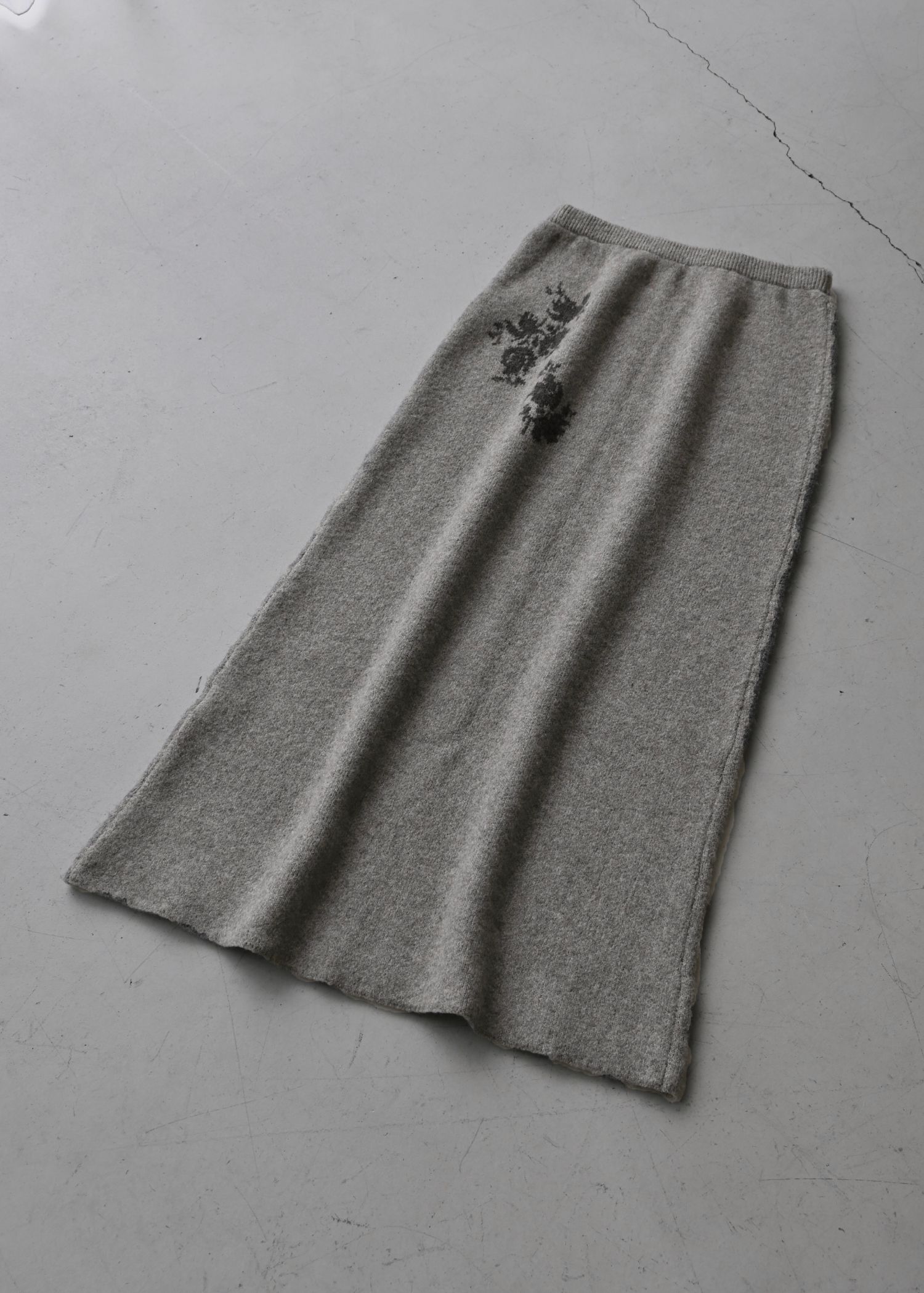 flower jacquard pencil knit SK