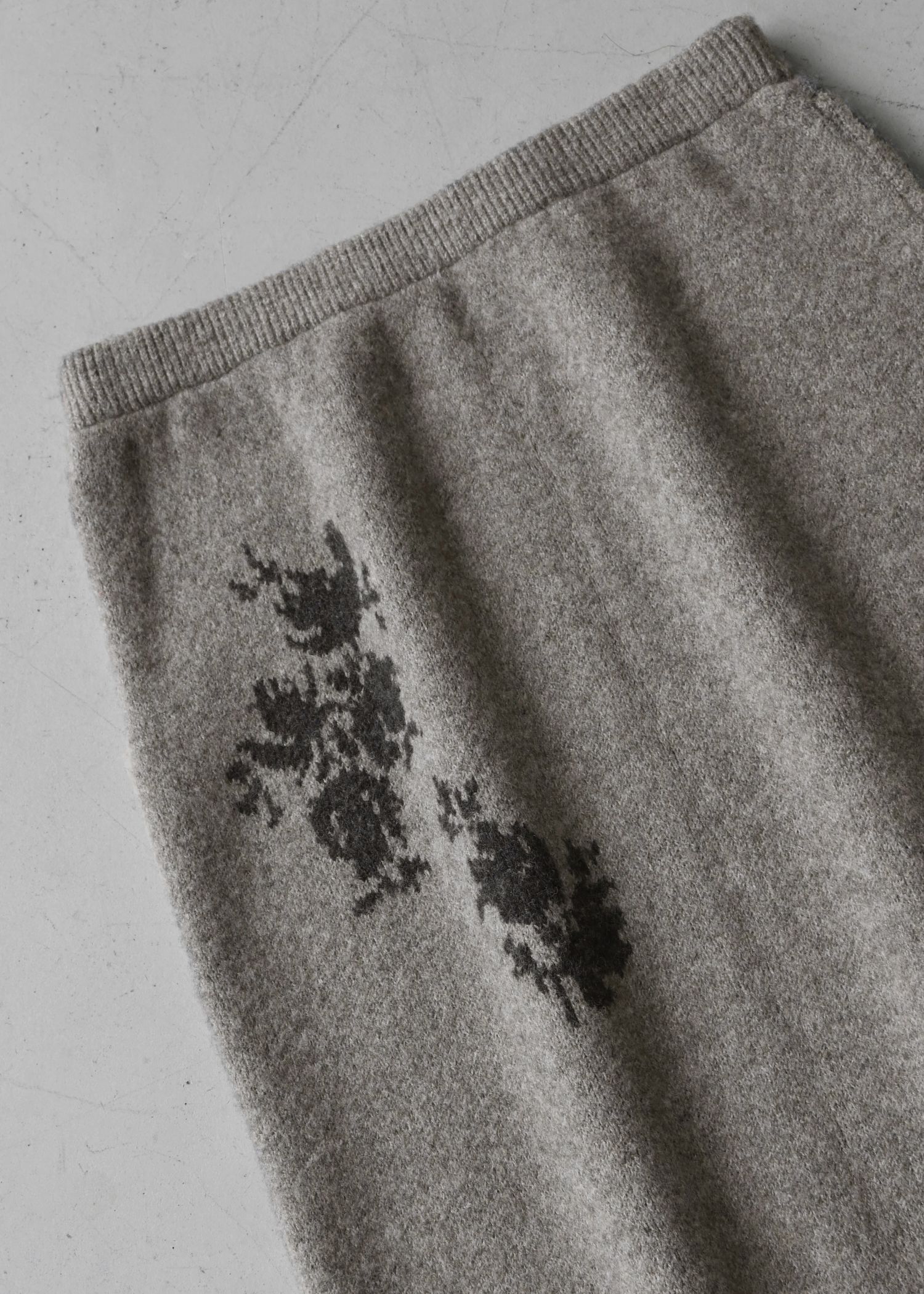 flower jacquard pencil knit SK