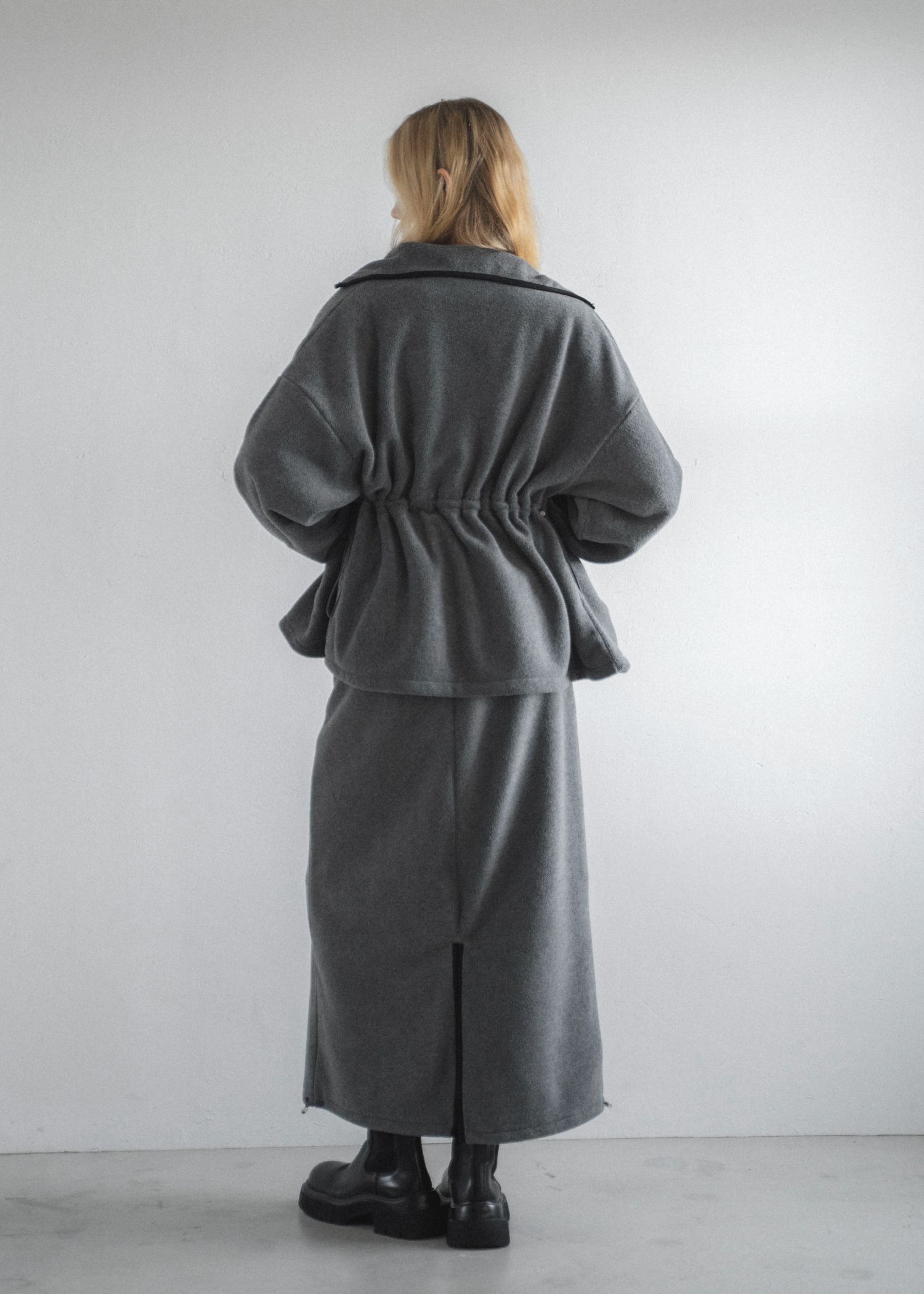 fleece drawstring bi color piping SK