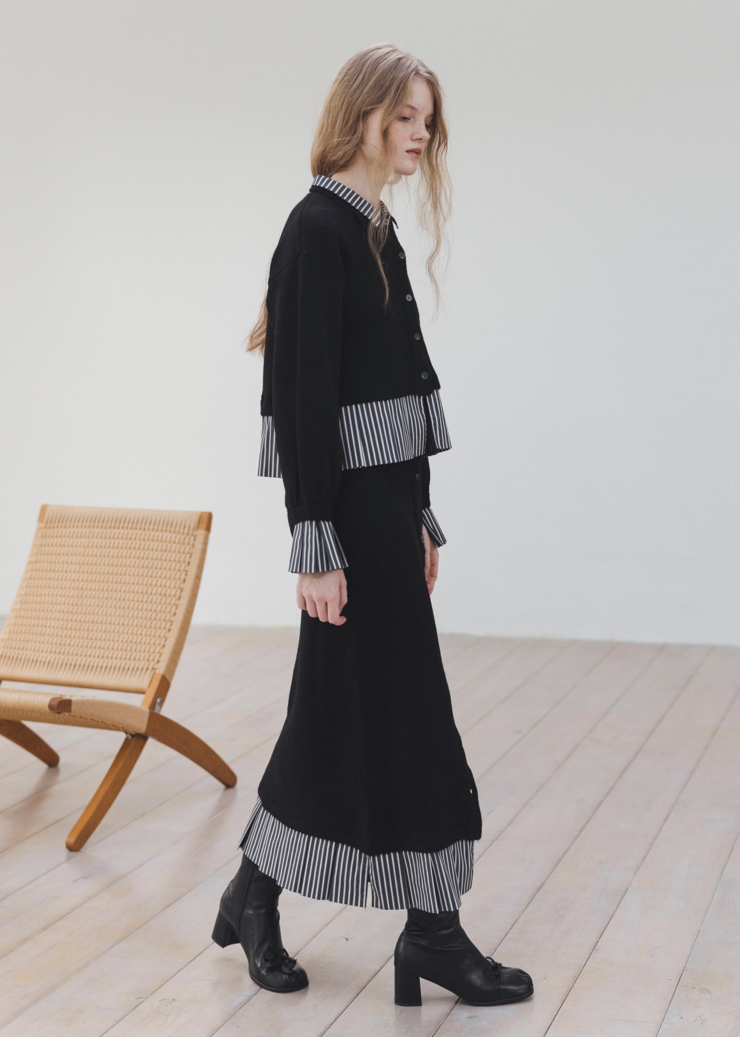 ウィルフリー　slant organdy docking sweat tops slant organdy docking sweat tops（スウェット）｜WILLFULLY