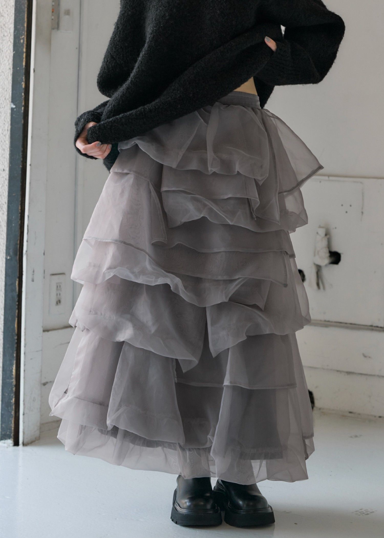 organdy random tiered pattern SK