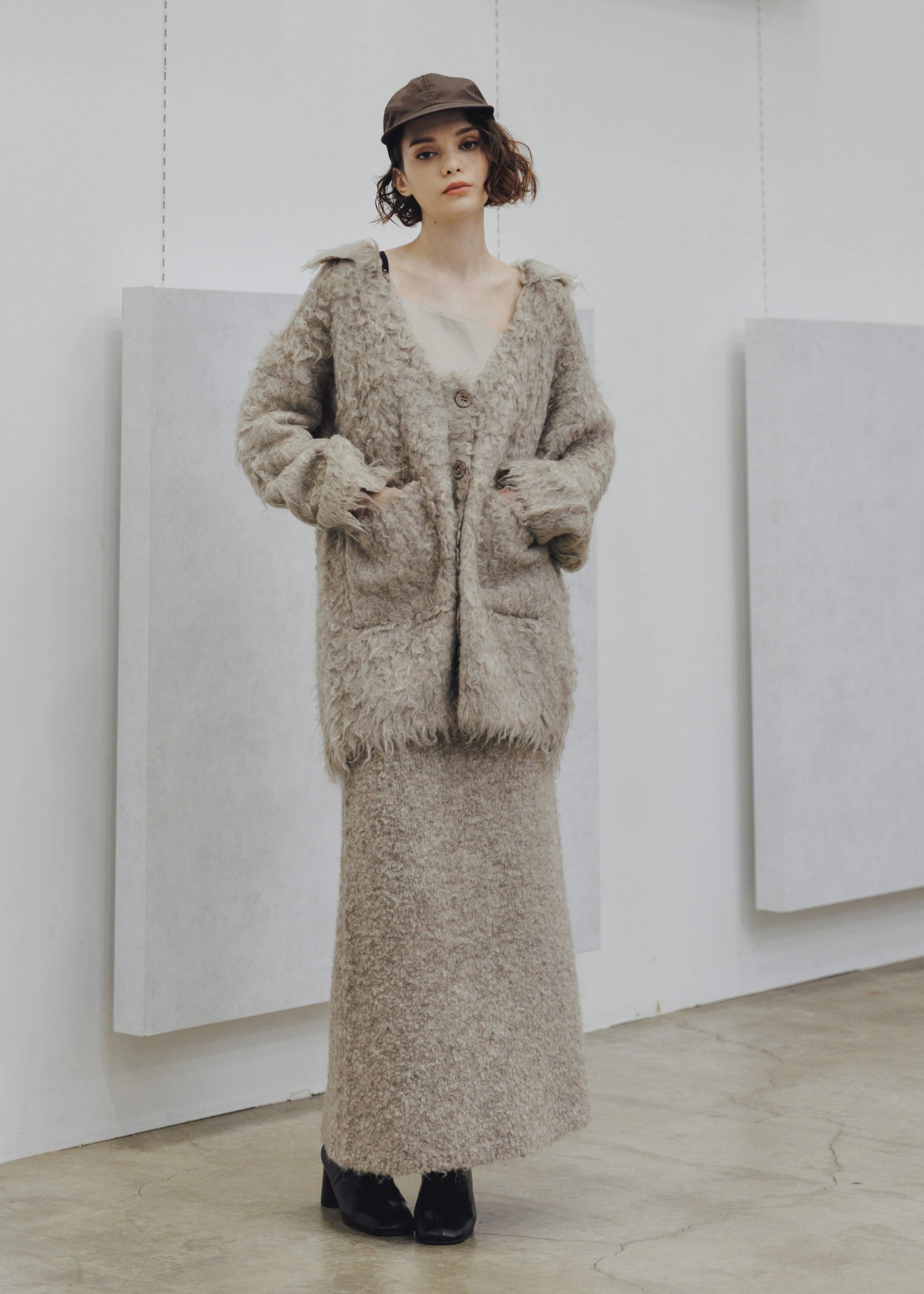 boucle pencil knit SK