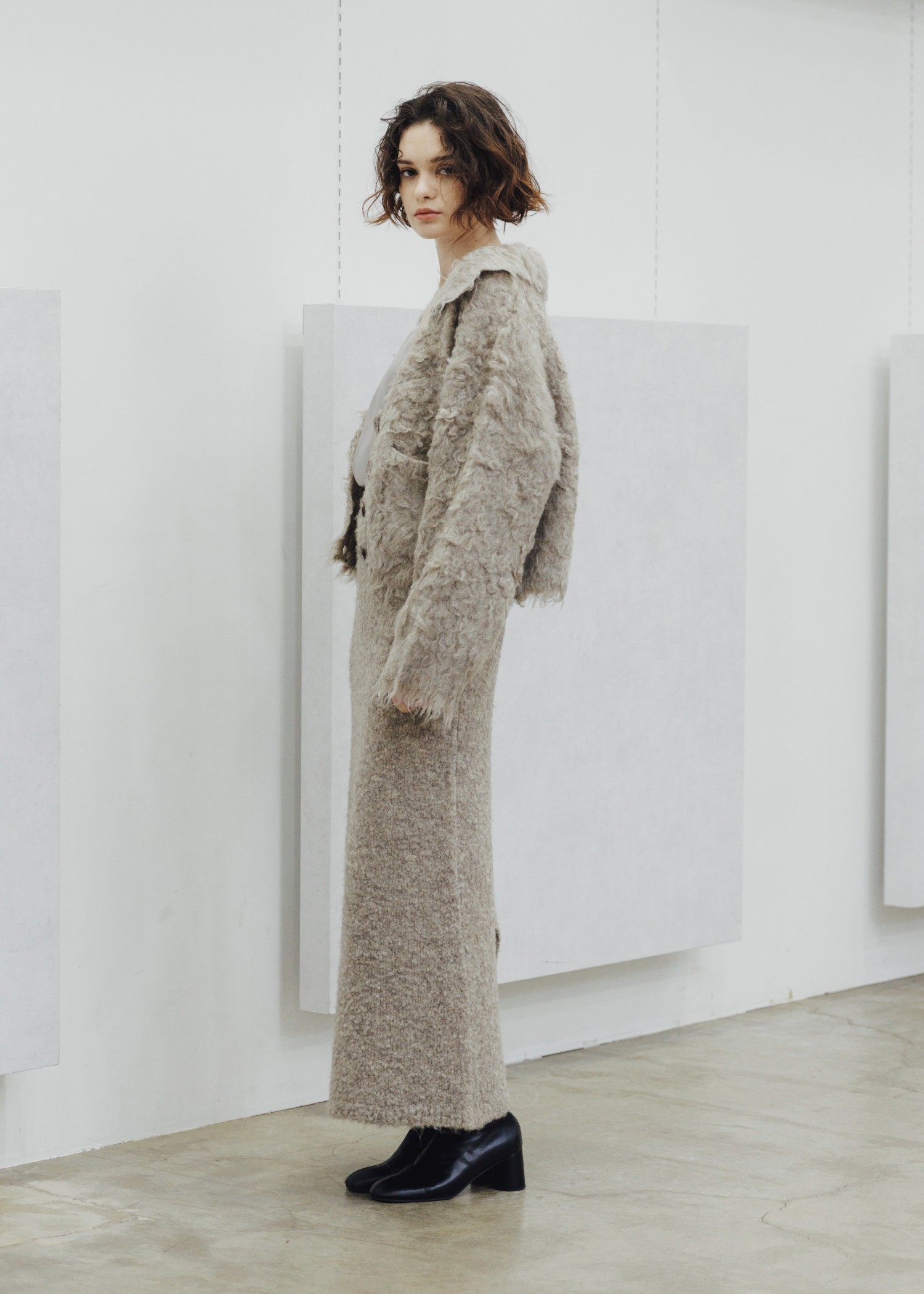 boucle pencil knit SK