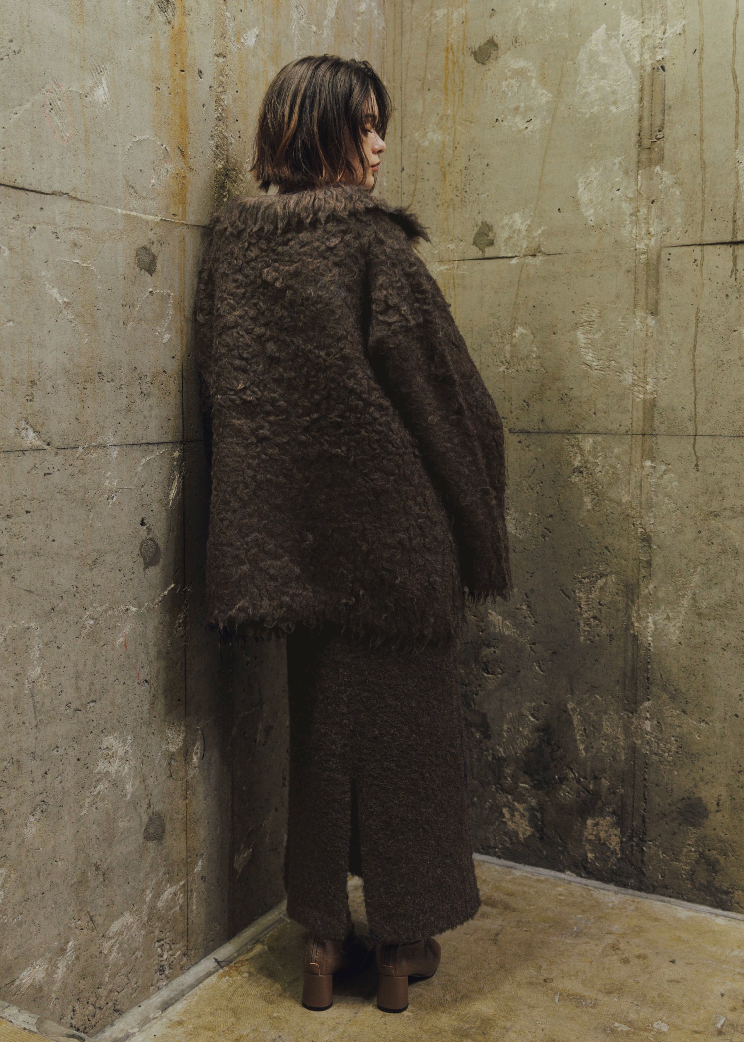 boucle pencil knit SK