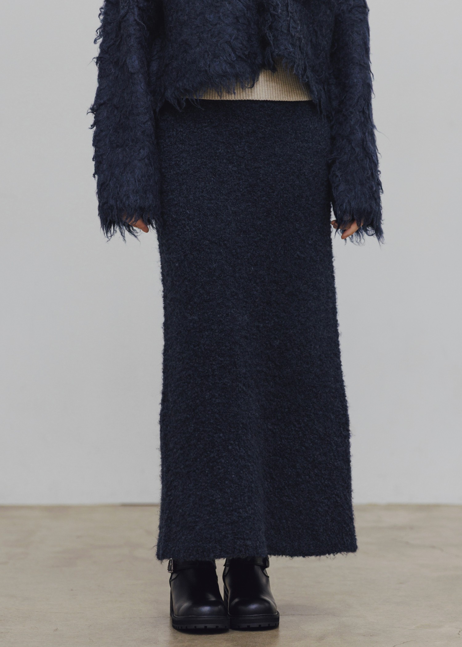 boucle pencil knit SK