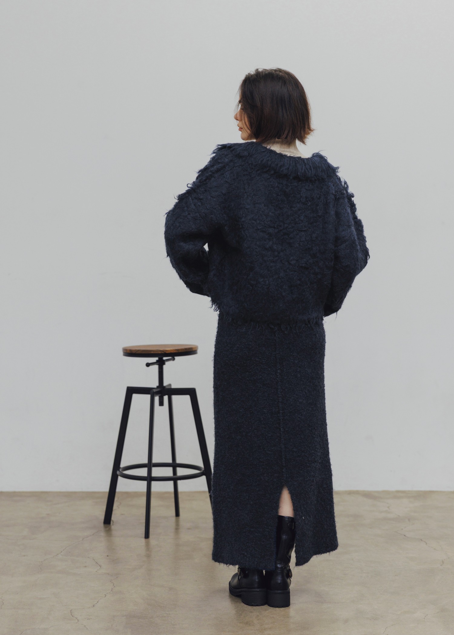 boucle pencil knit SK