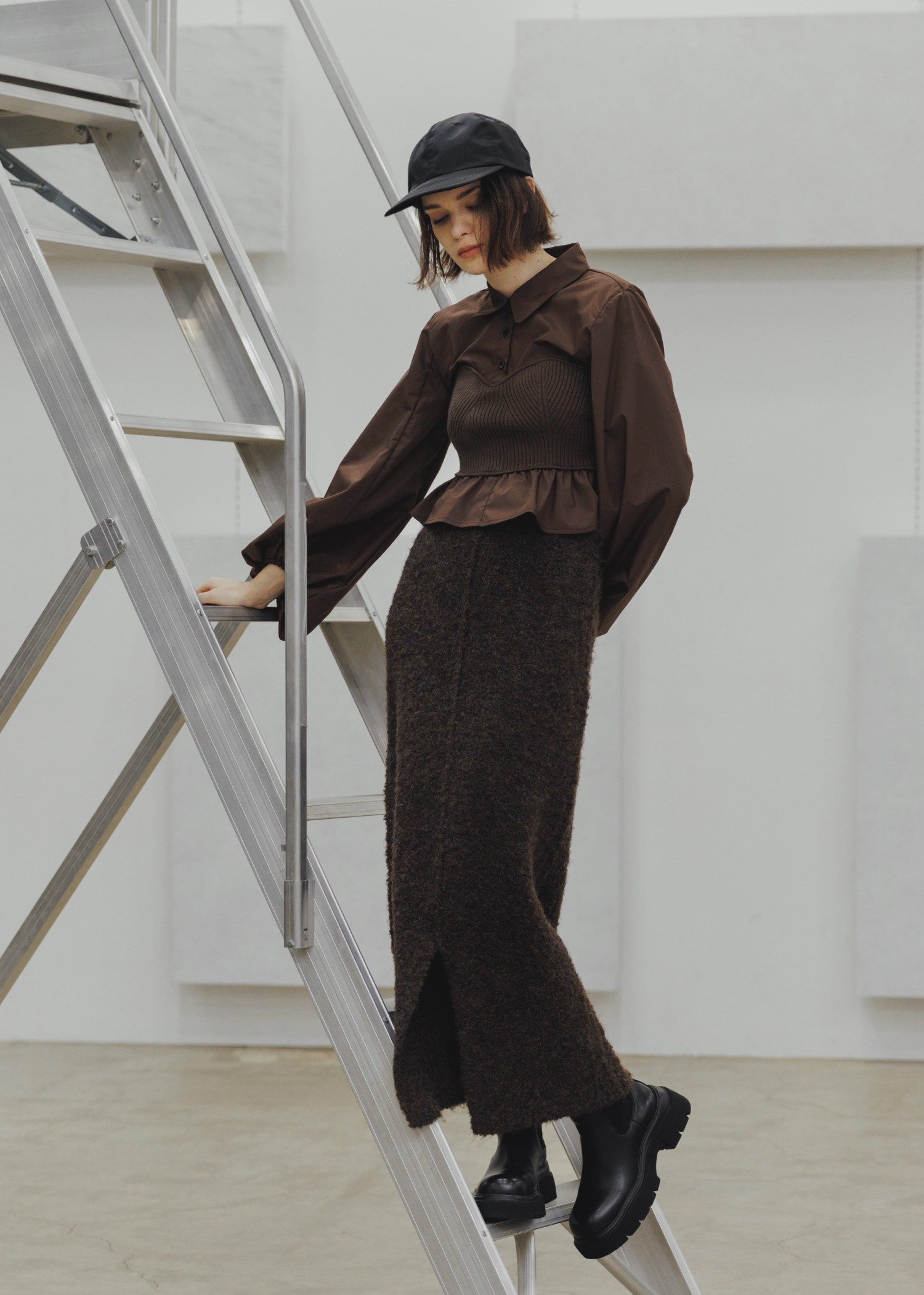 boucle pencil knit SK