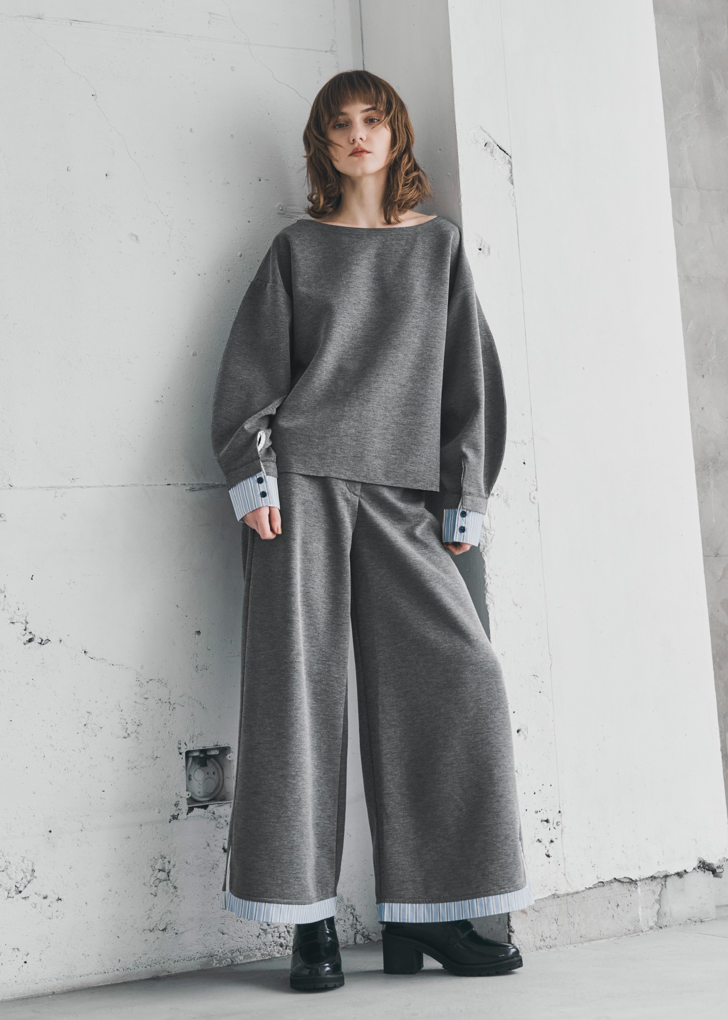 woven layered ponte tops