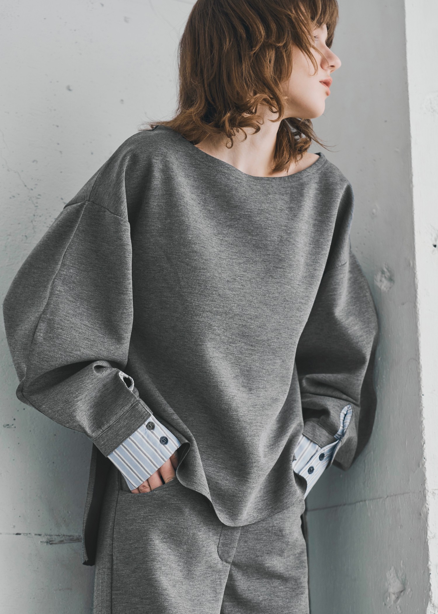 woven layered ponte tops