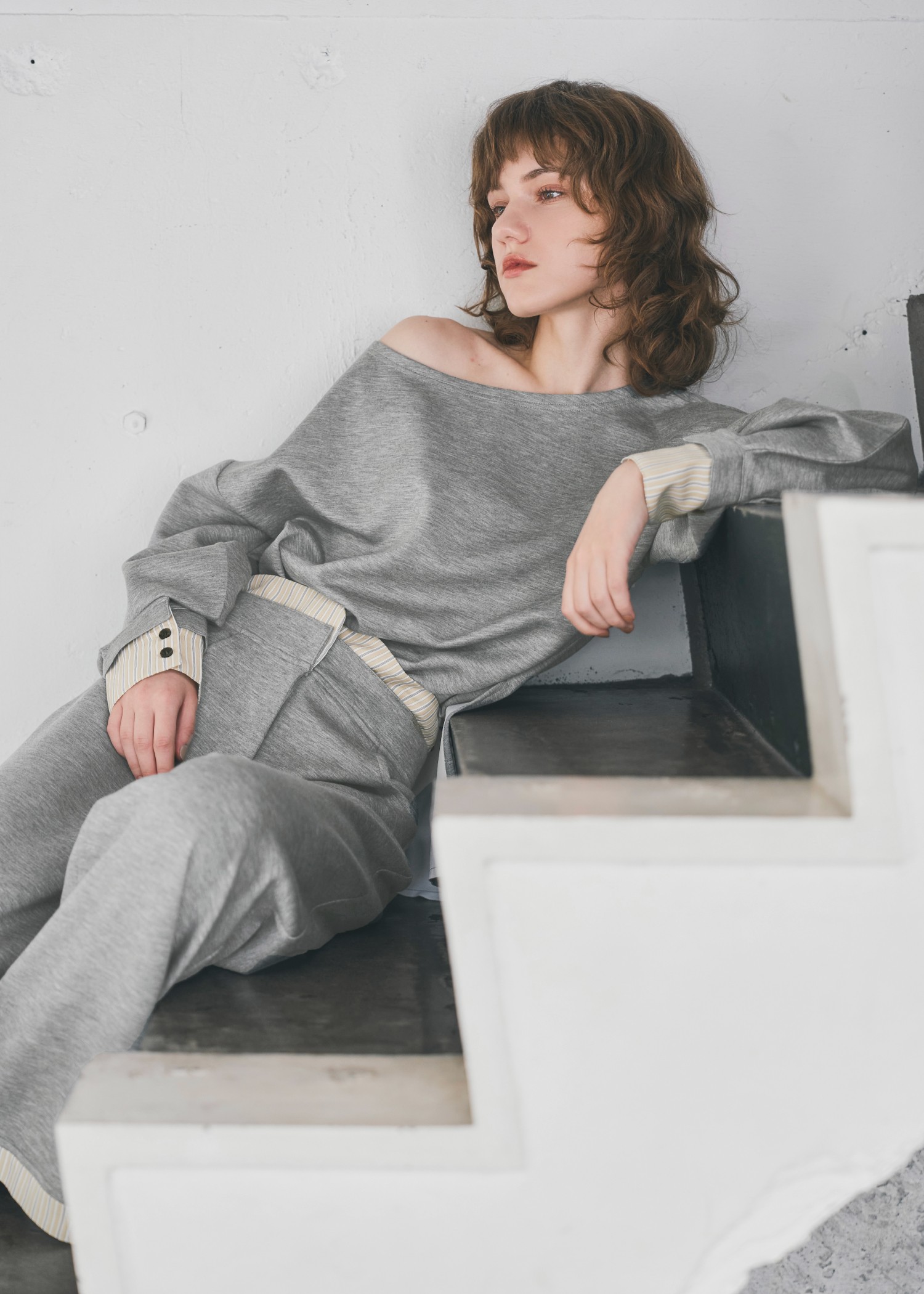 woven layered ponte tops