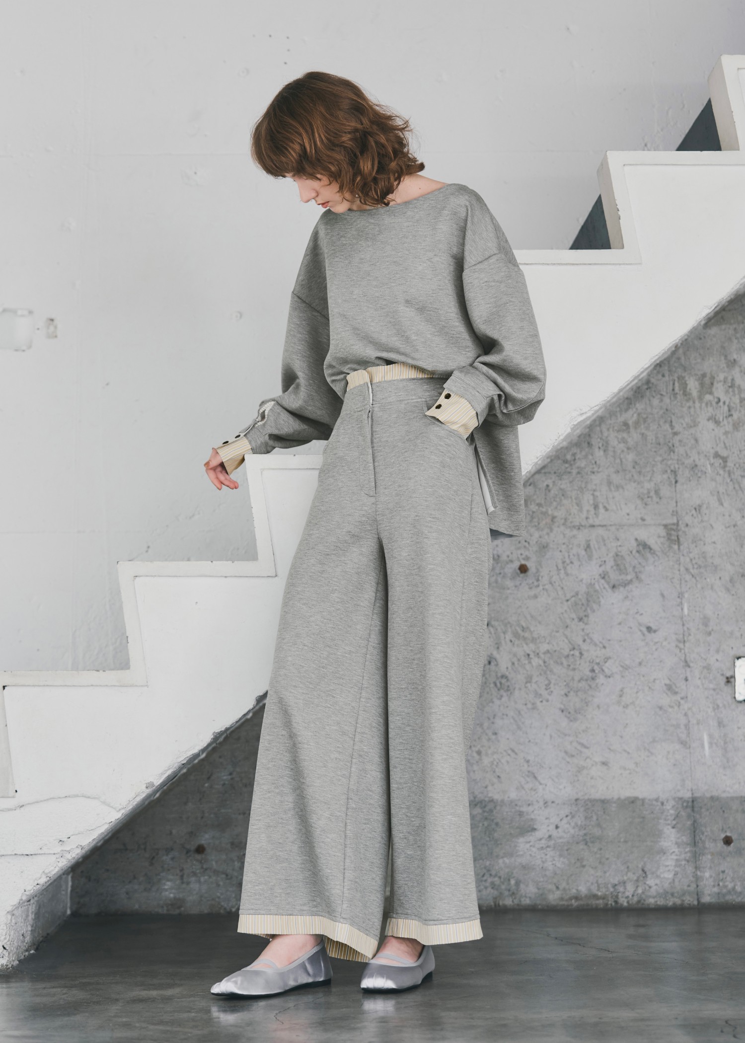 woven layered ponte tops