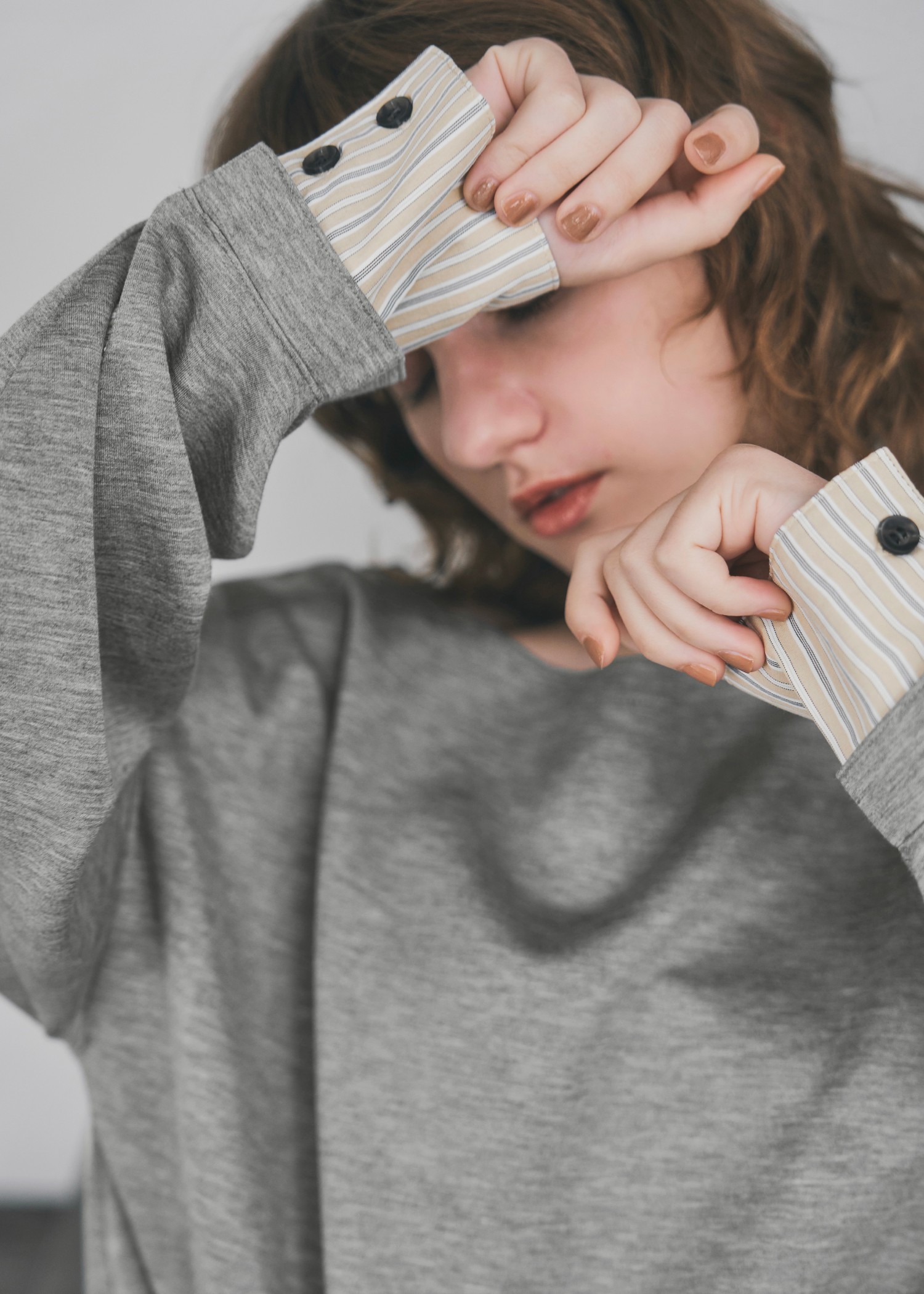 woven layered ponte tops