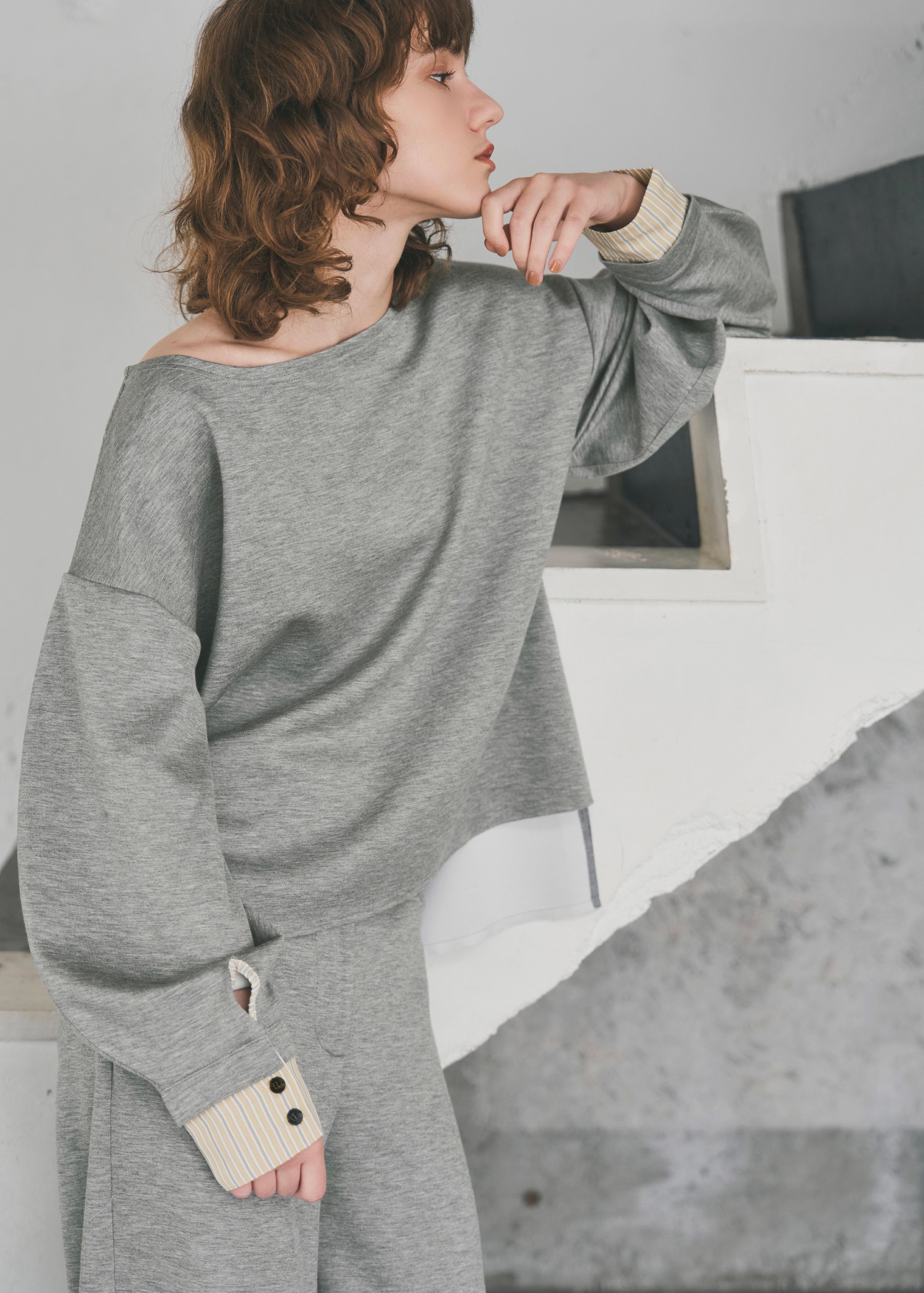 woven layered ponte tops