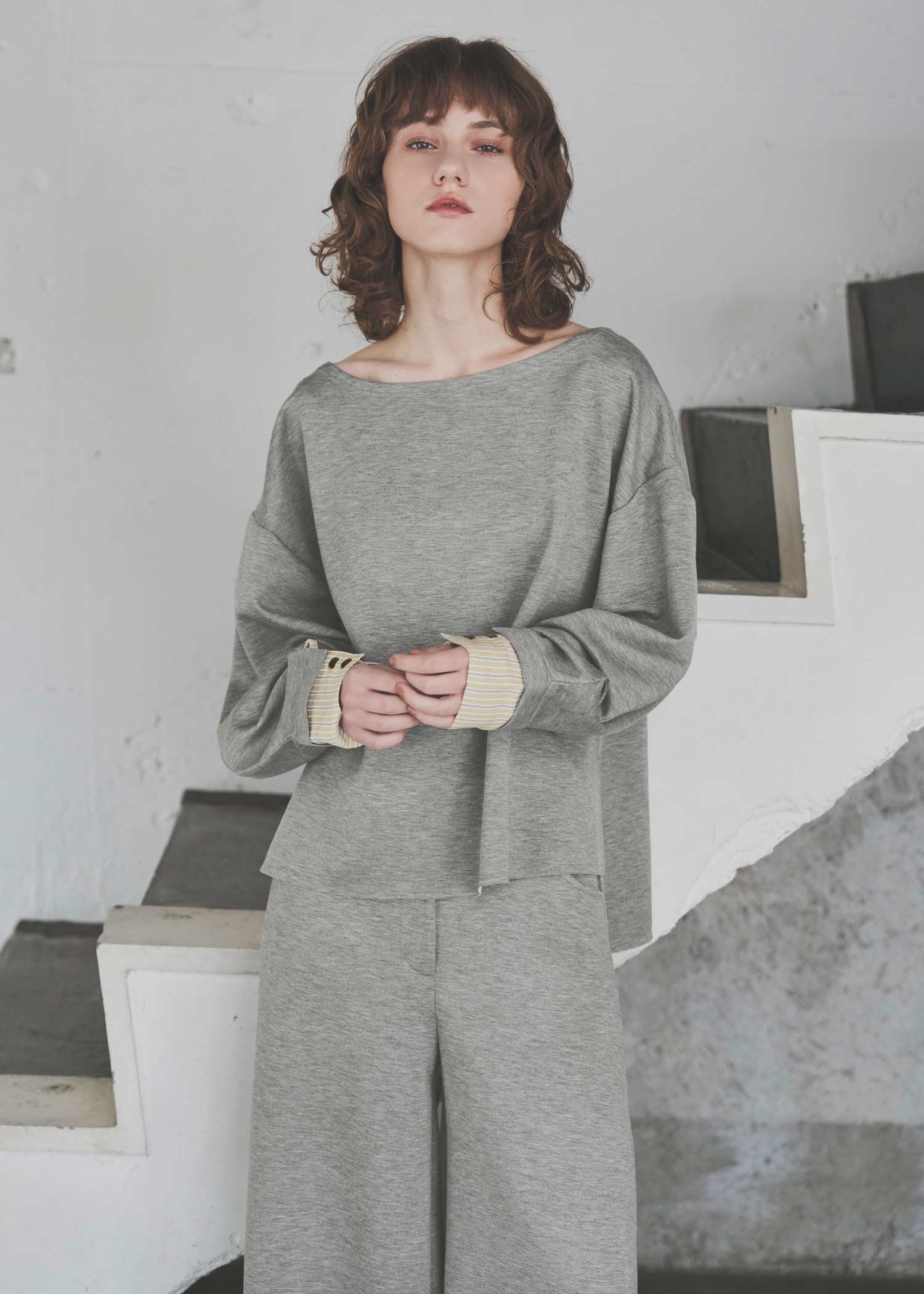 woven layered ponte tops