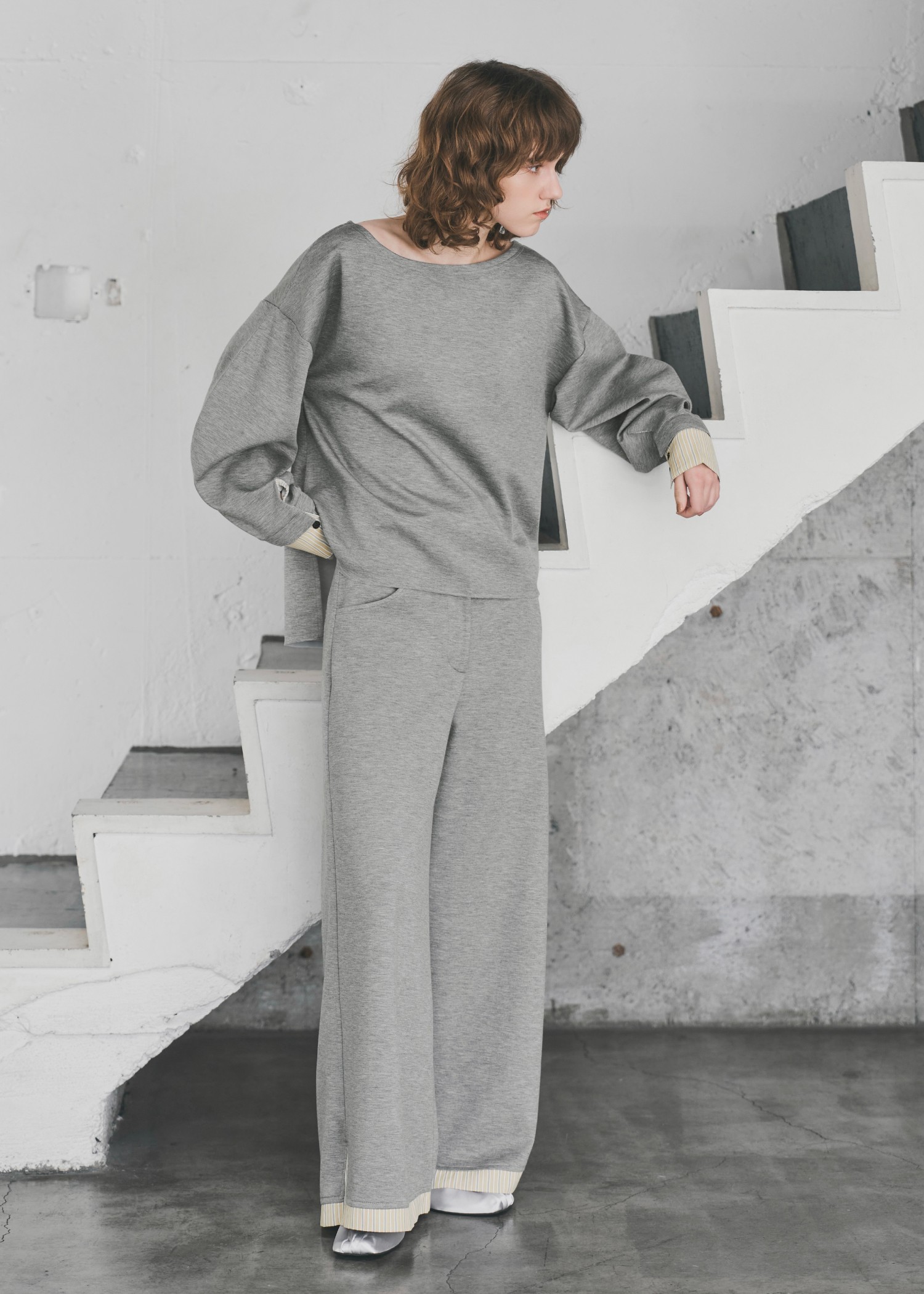 woven layered ponte tops