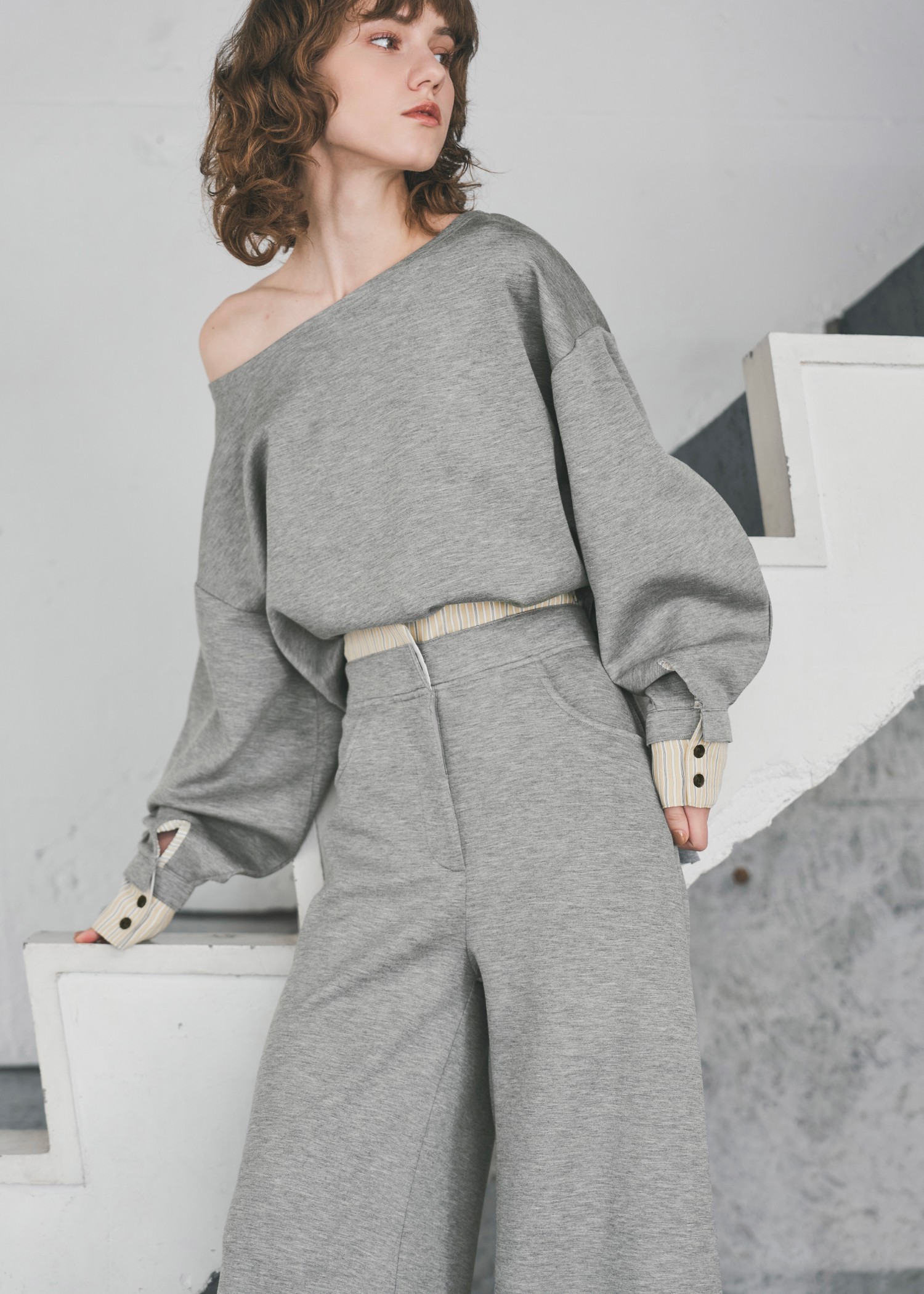 woven layered ponte tops