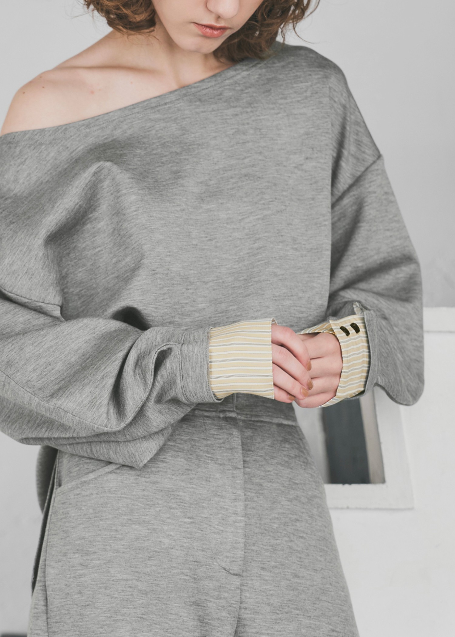 woven layered ponte tops