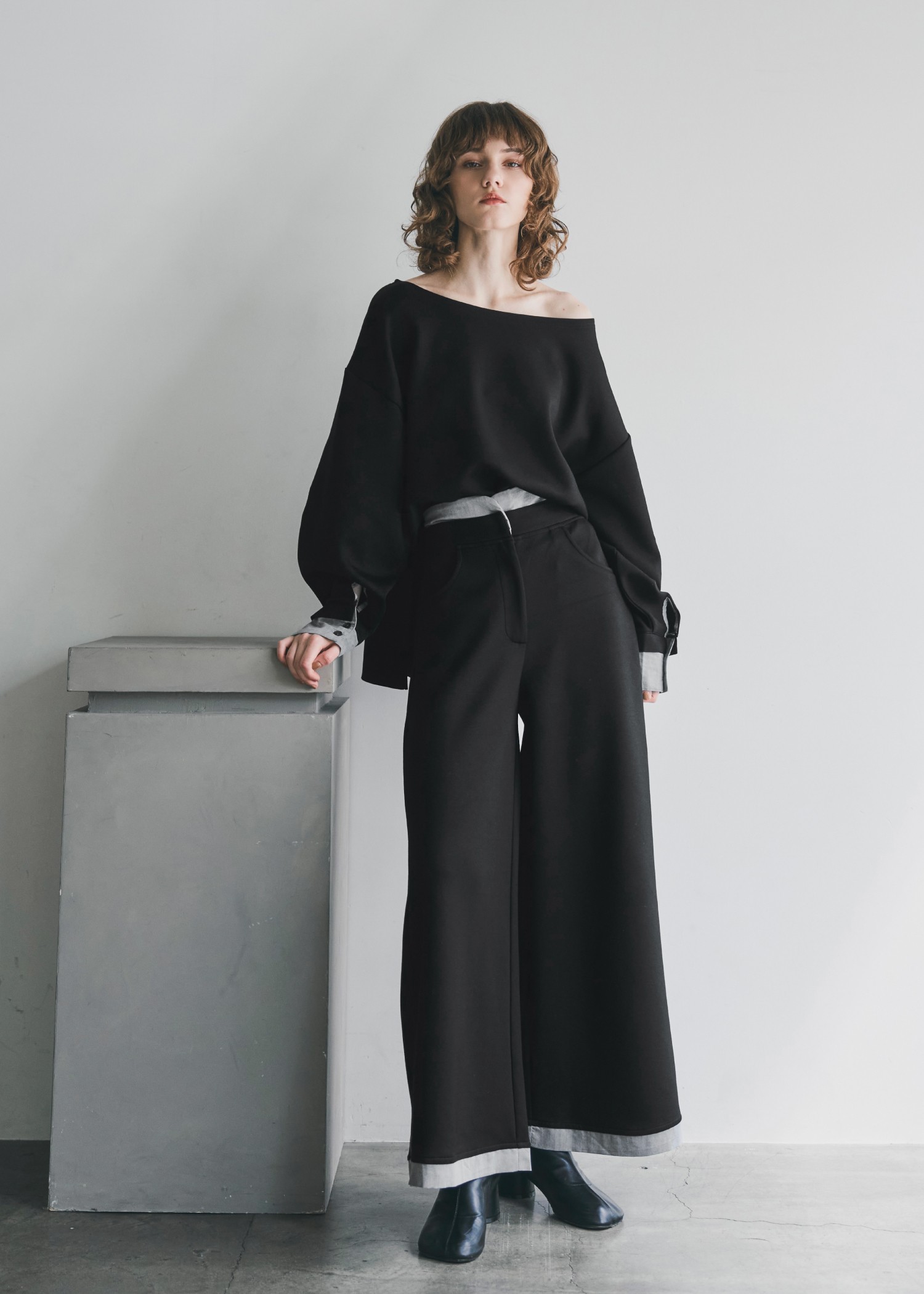 woven layered ponte tops