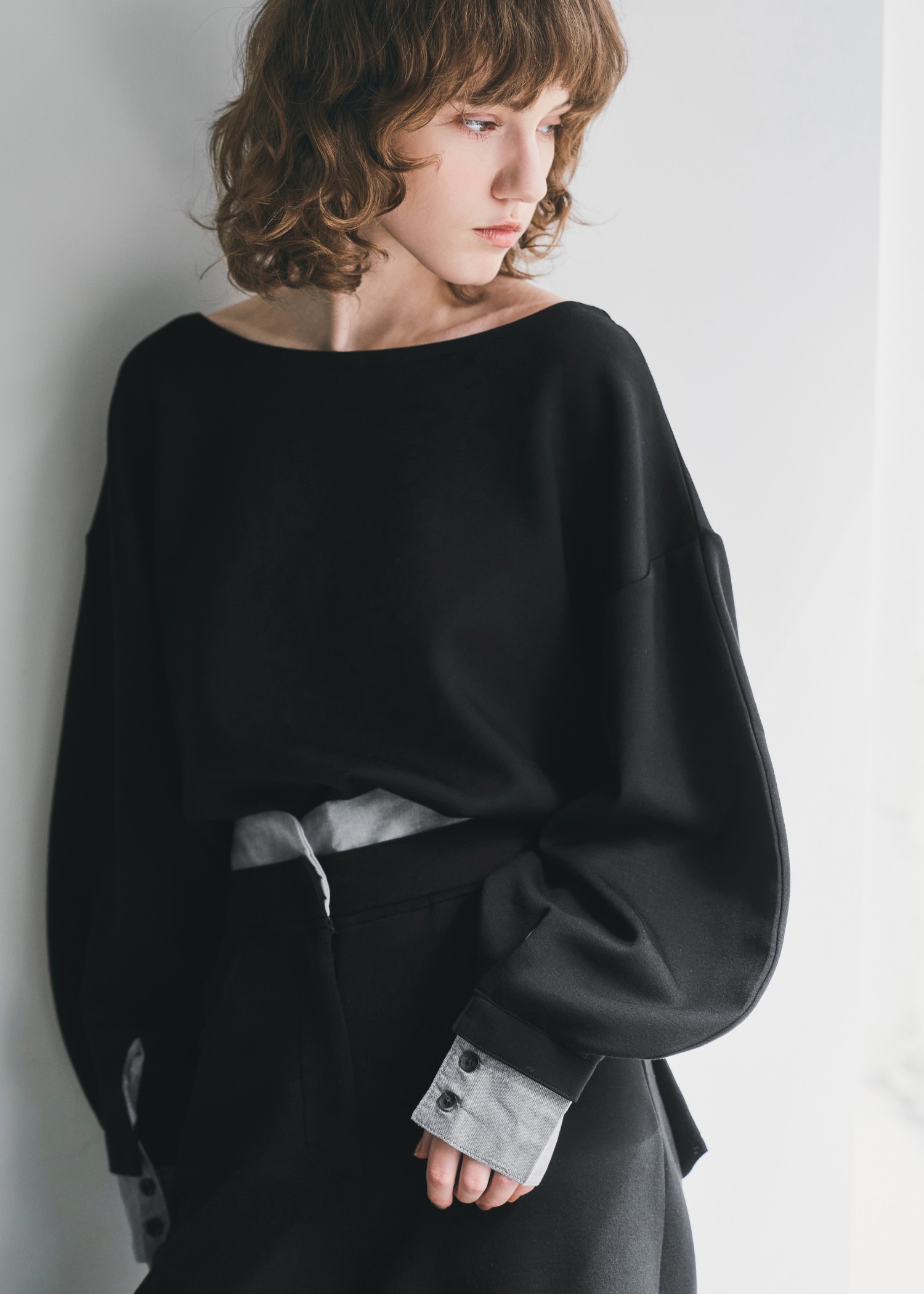 woven layered ponte tops