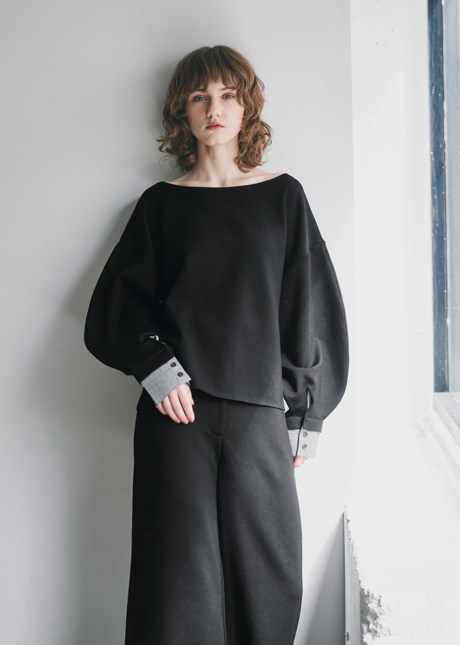 woven layered ponte tops