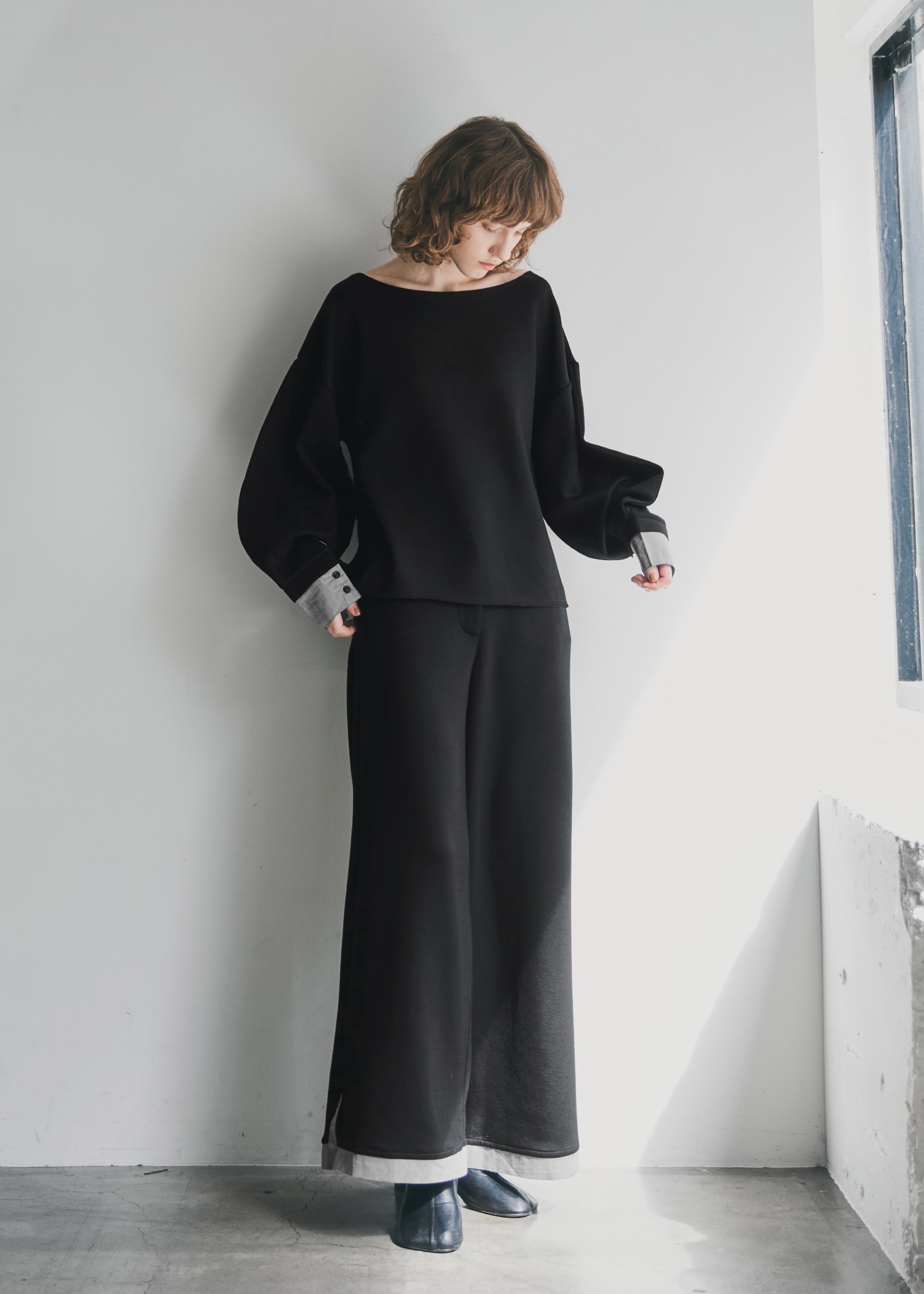 woven layered ponte tops