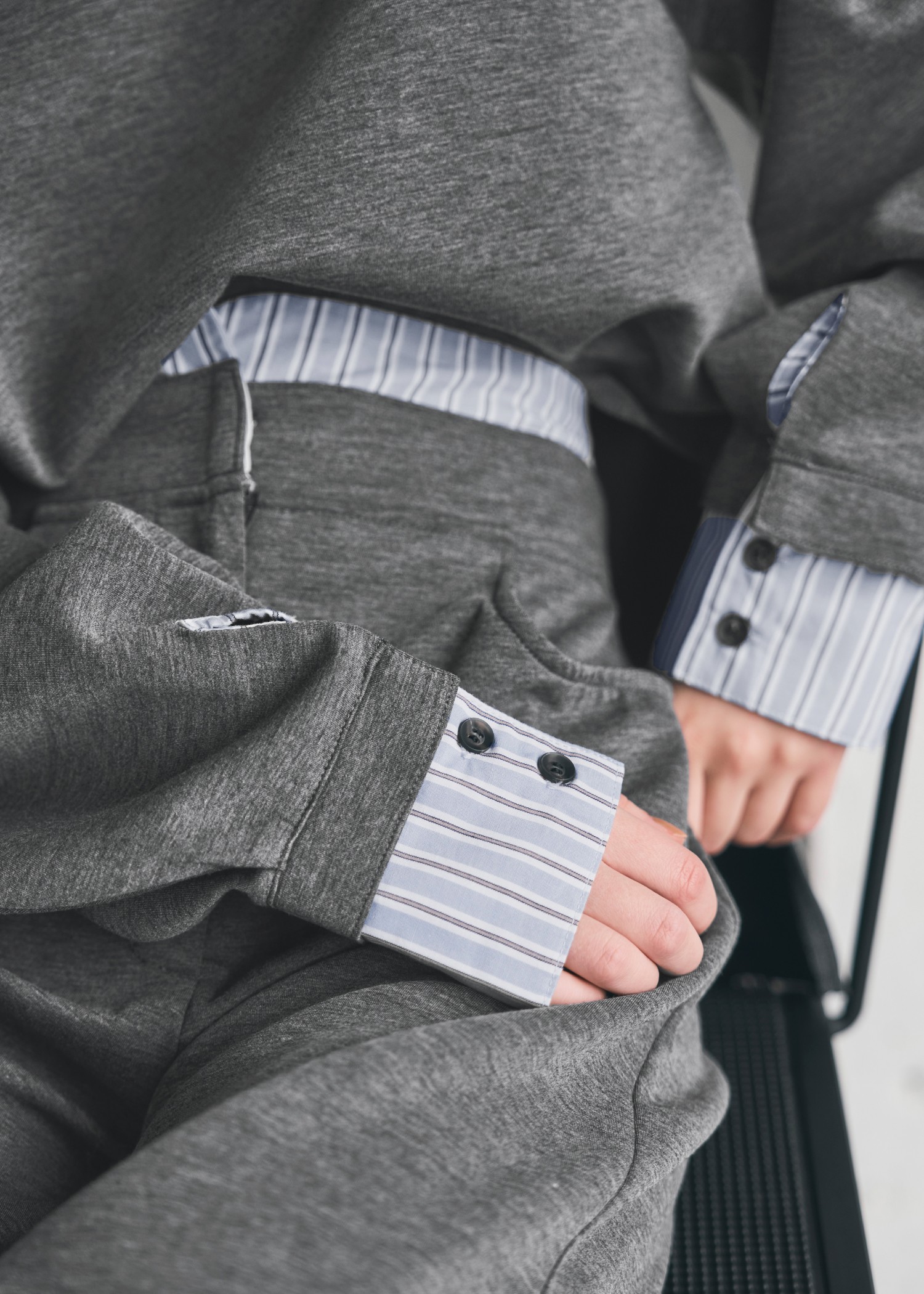 woven layered ponte tops