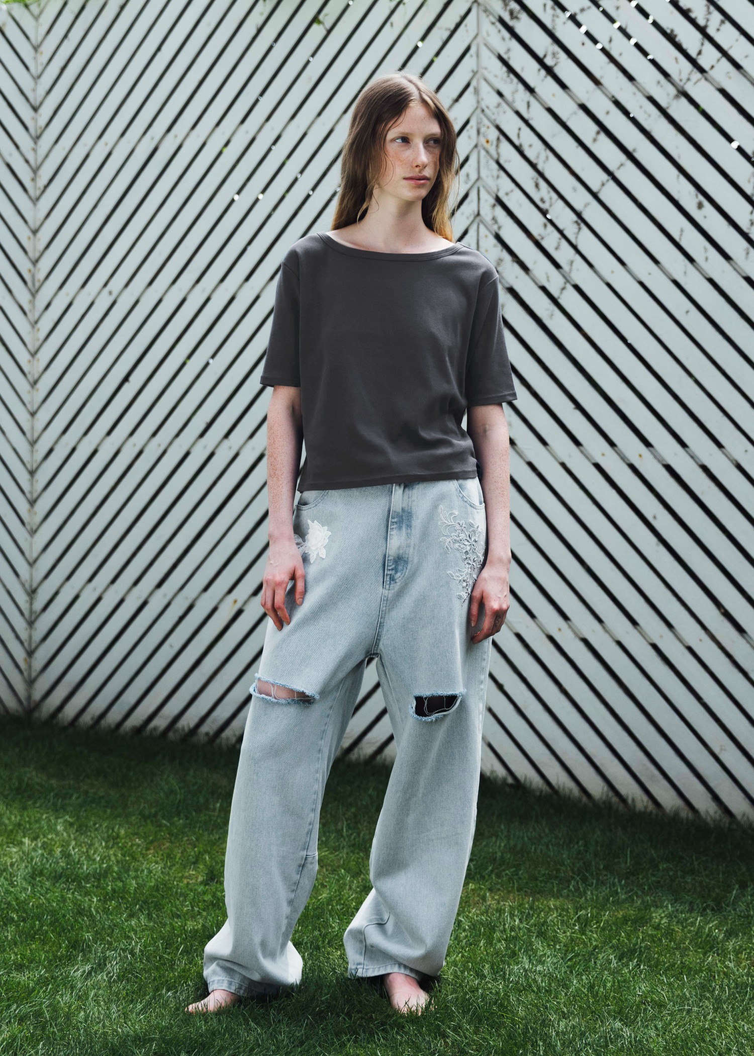 【Hanes for WILLFULLY】2P boatneck pack T-Shirt