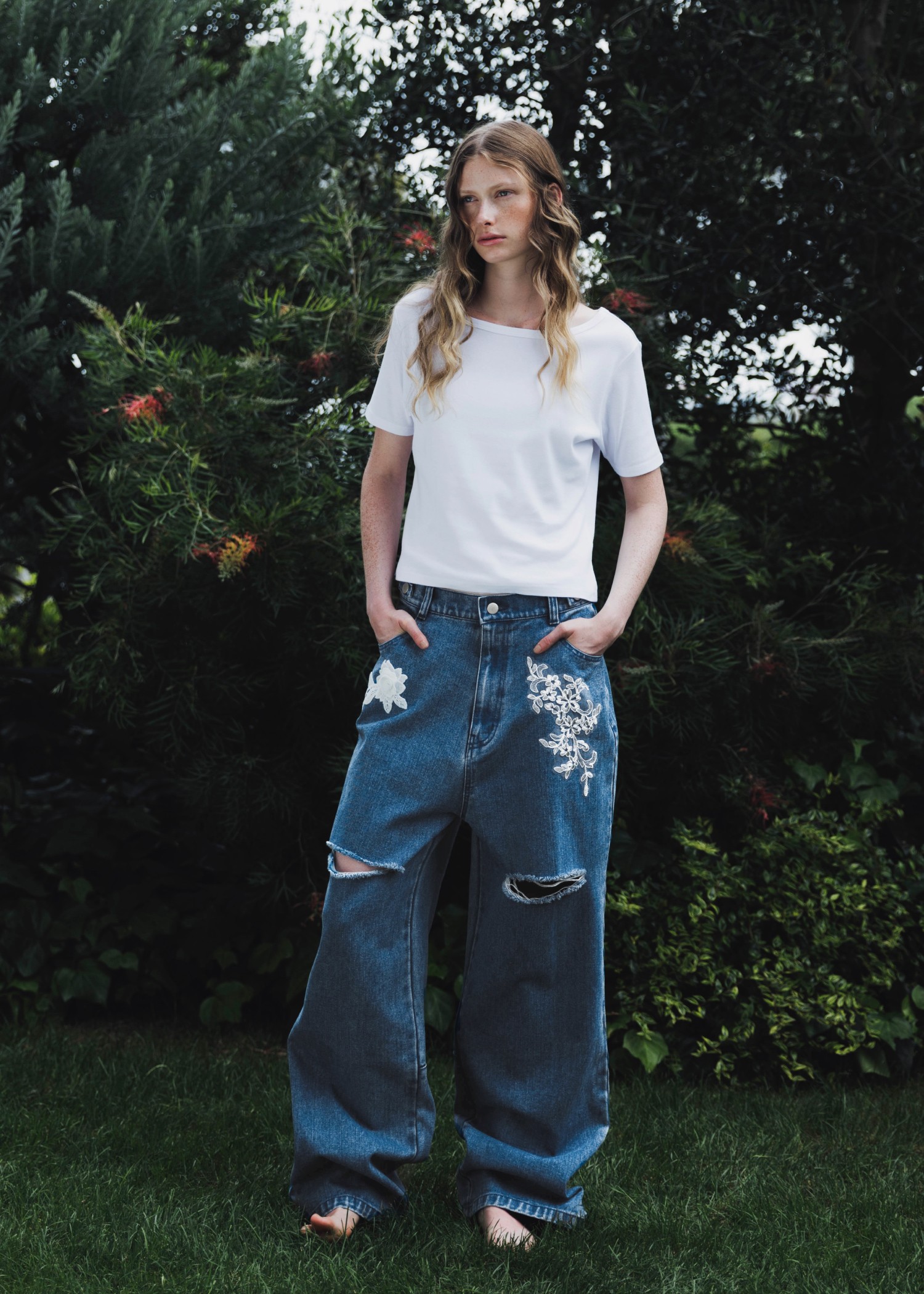 【Hanes for WILLFULLY】2P boatneck pack T-Shirt