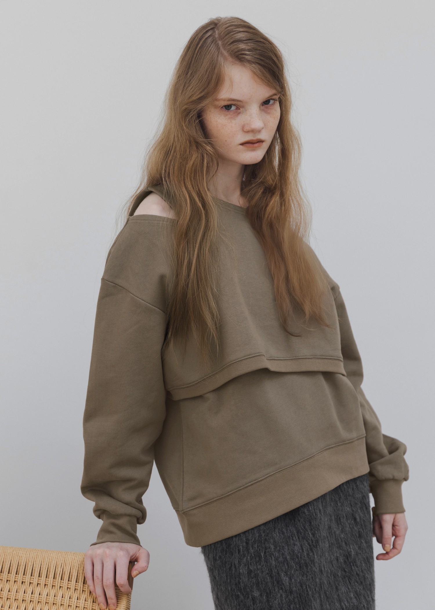 asymmetry 2 piece layered sweat