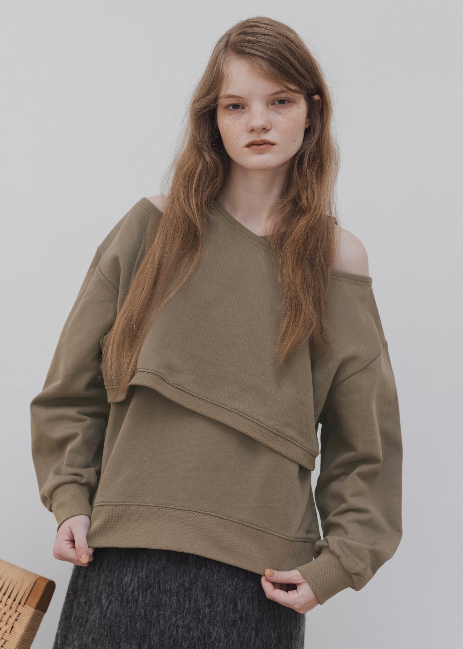 asymmetry 2 piece layered sweat