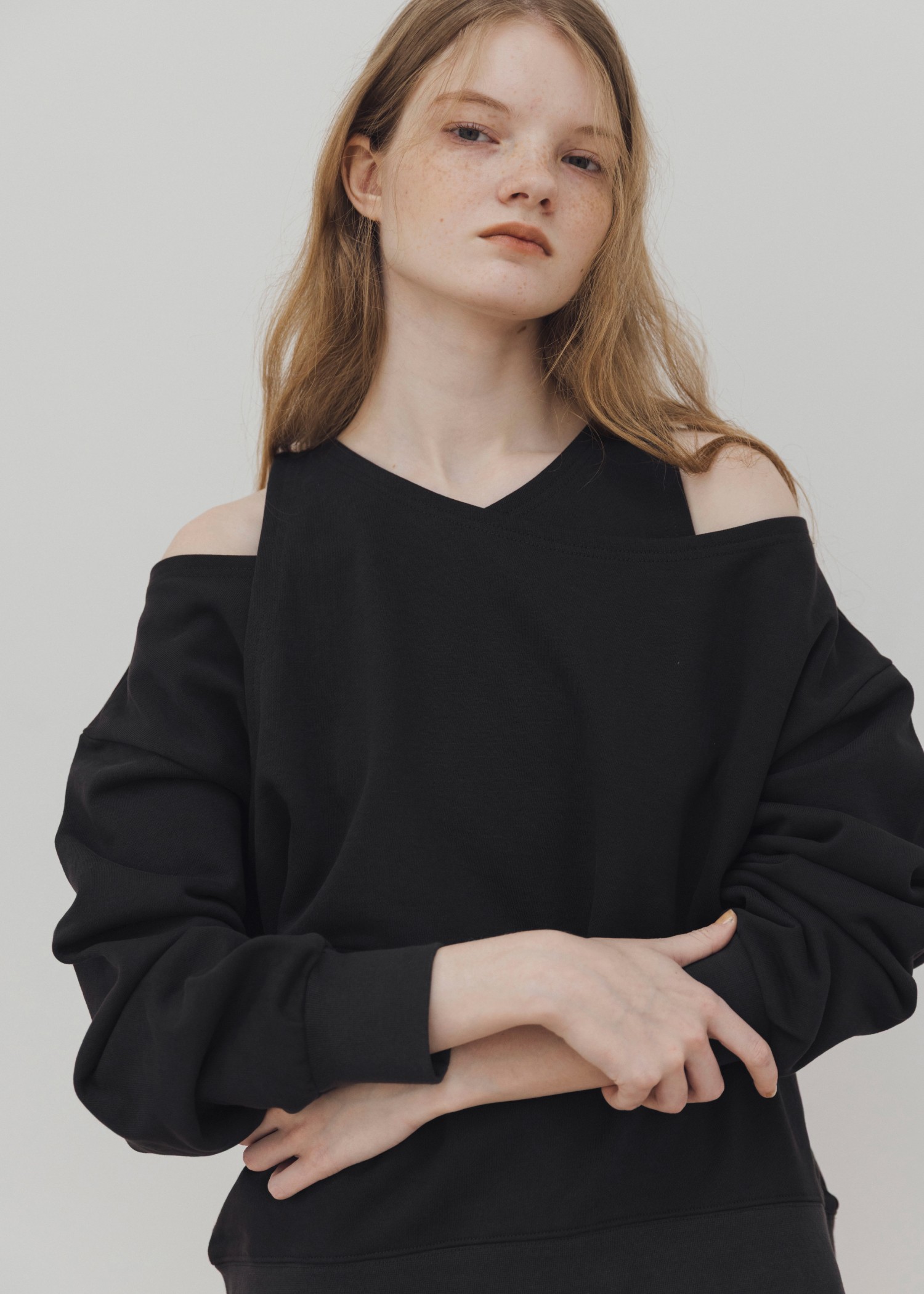 ウィルフリー　slant organdy docking sweat tops slant organdy docking sweat tops（スウェット）｜WILLFULLY