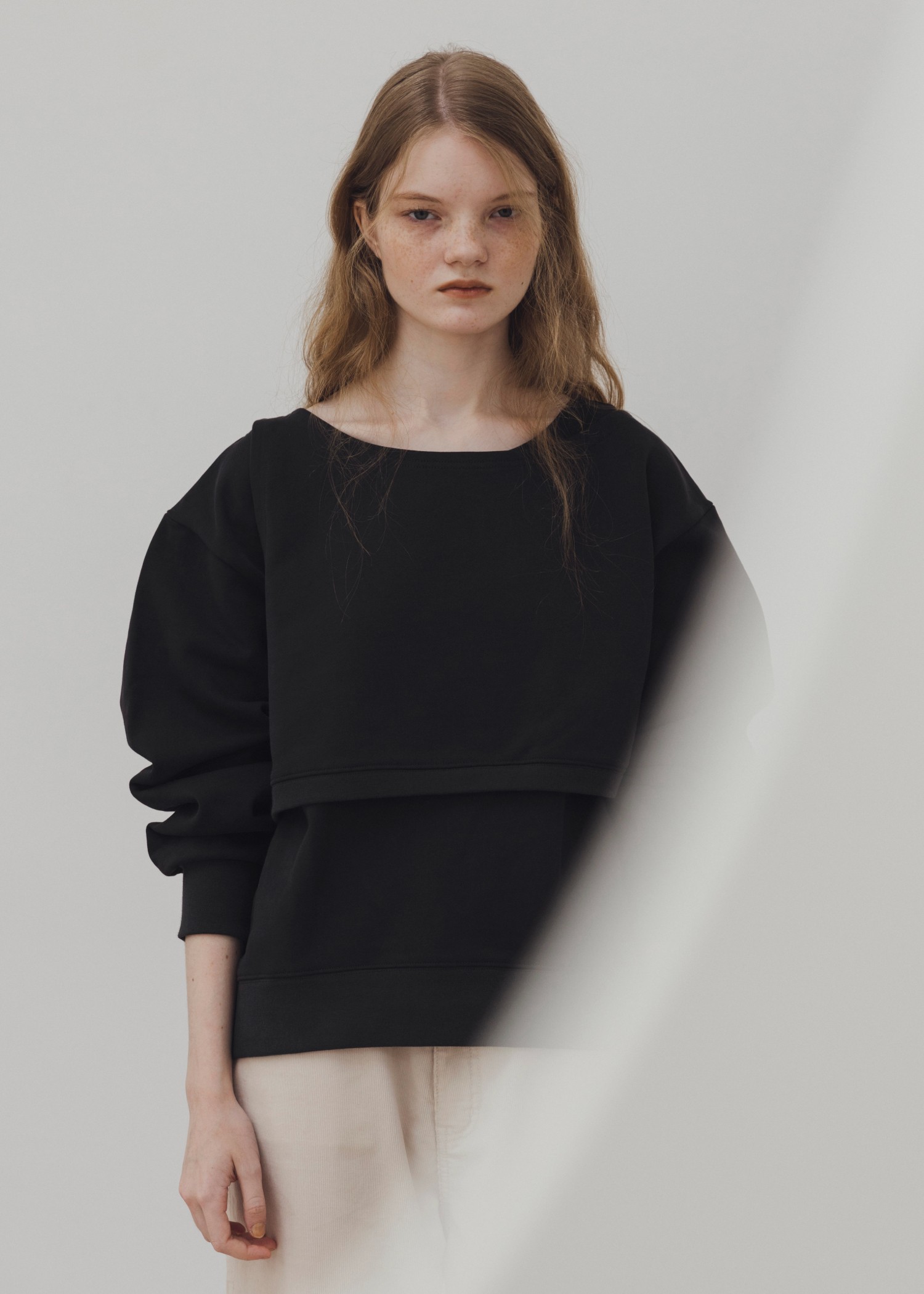 asymmetry 2 piece layered sweat