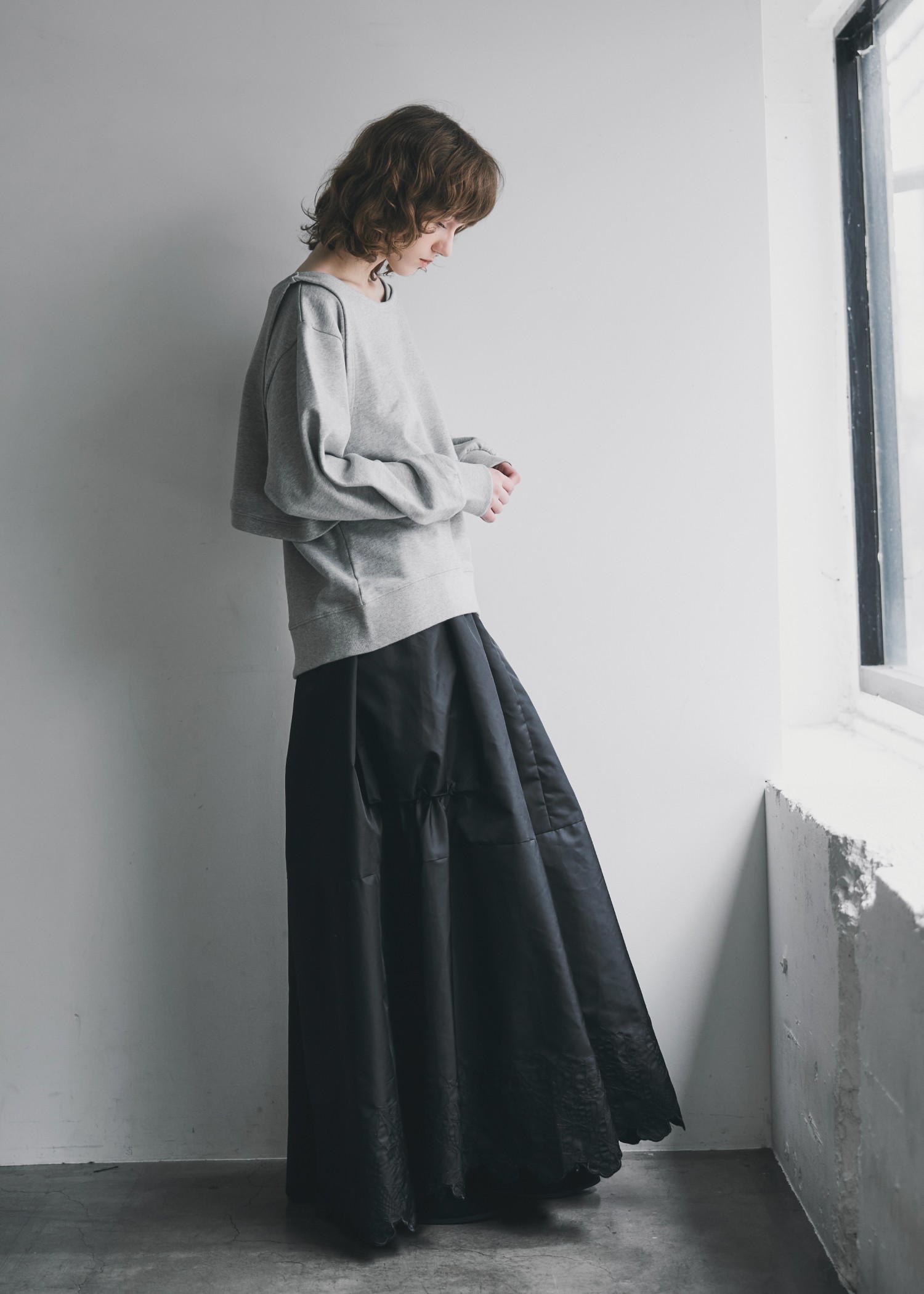asymmetry 2 piece layered sweat