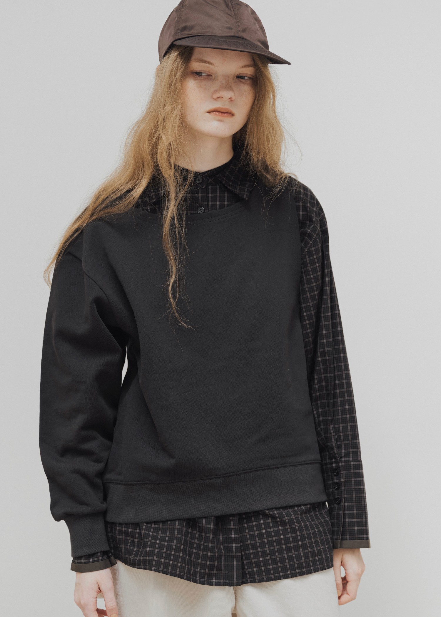 asymmetry 2 piece layered sweat