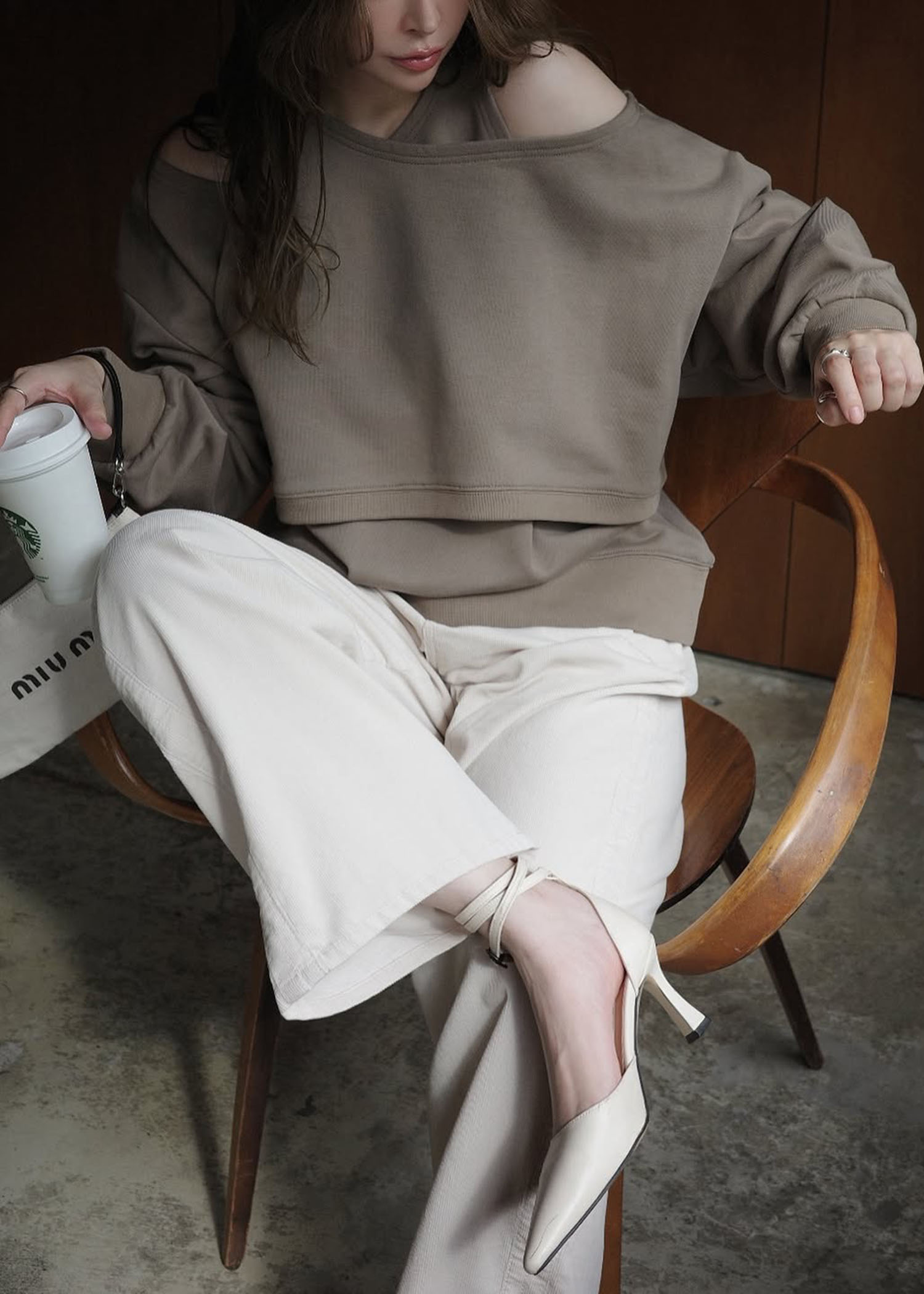 asymmetry 2 piece layered sweat