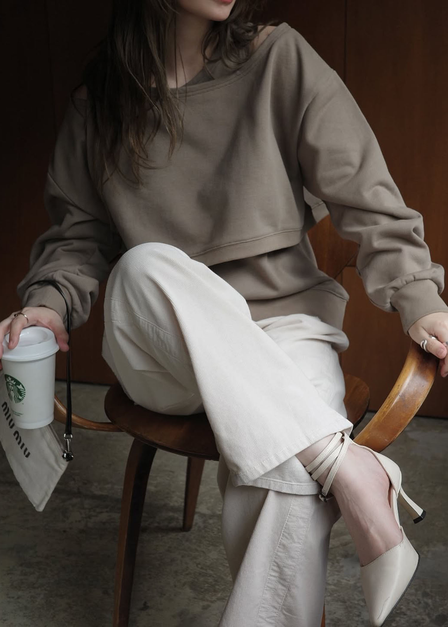 asymmetry 2 piece layered sweat