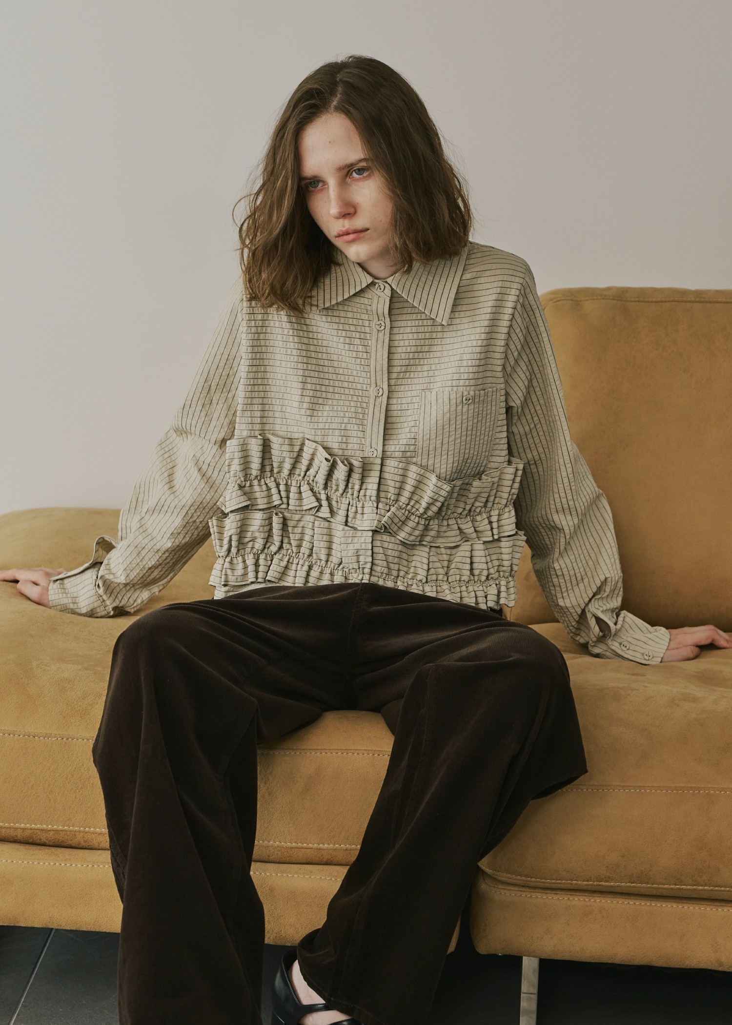 hem double frill short SH