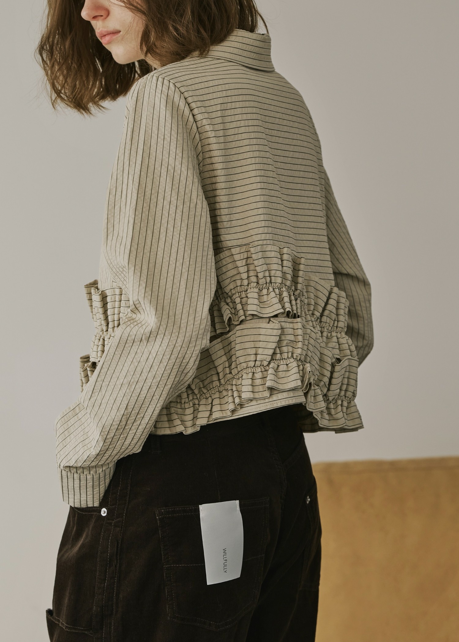 hem double frill short SH