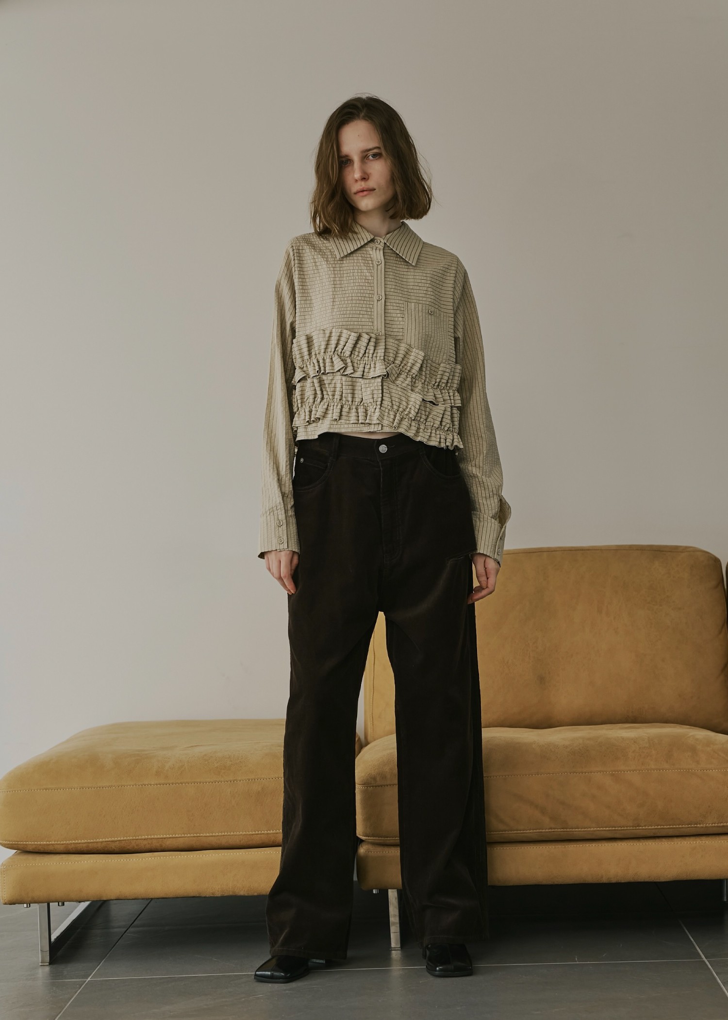 hem double frill short SH